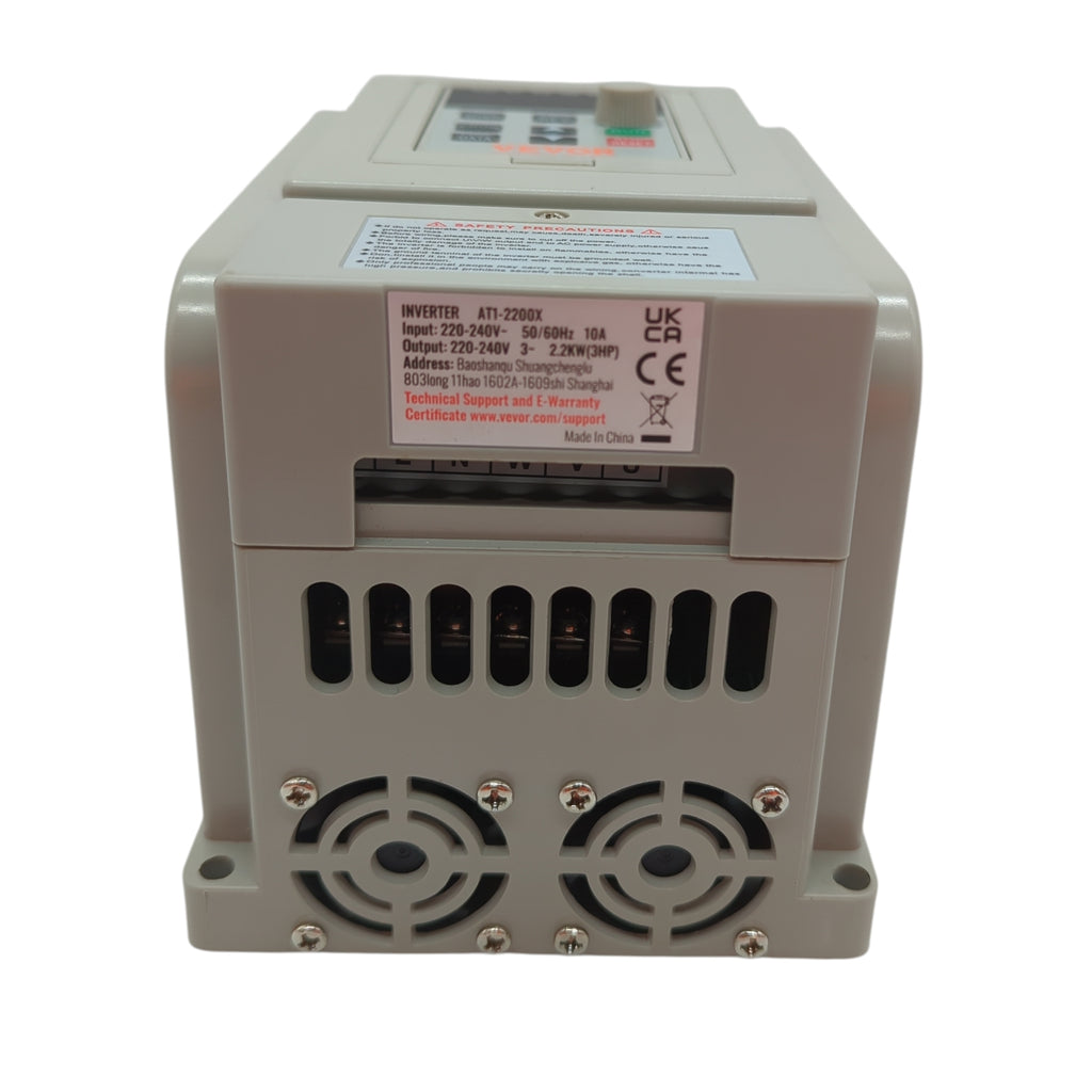 VEVOR Frequenzumrichter 2,2 kW 3 PS 10A 0–400Hz VFD 1ph 3ph