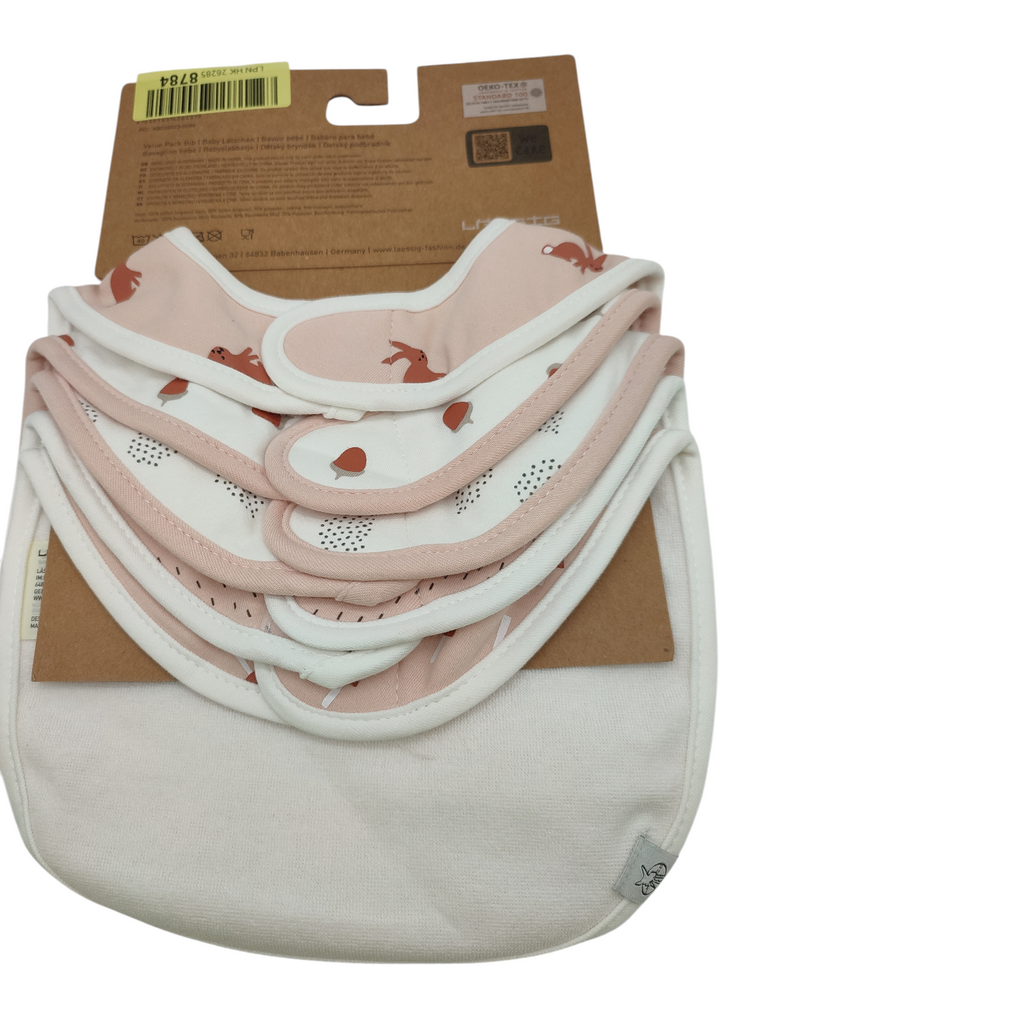 LÄSSIG Set mit 5 Lätzchen für Babys  Baumwolle wasserdicht
