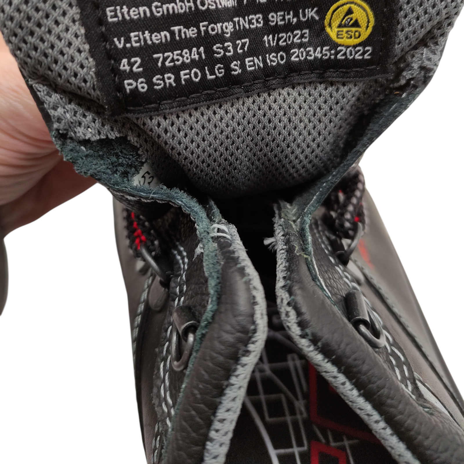 ELTEN Sicherheitsschuhe RENZO Low ESD S3, Unisex, Stahlkappe, Schwarz, Größe 42