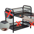 VEVOR 2-Tier Stainless Steel Dish Drying Rack 546 x 249 x 396 mm