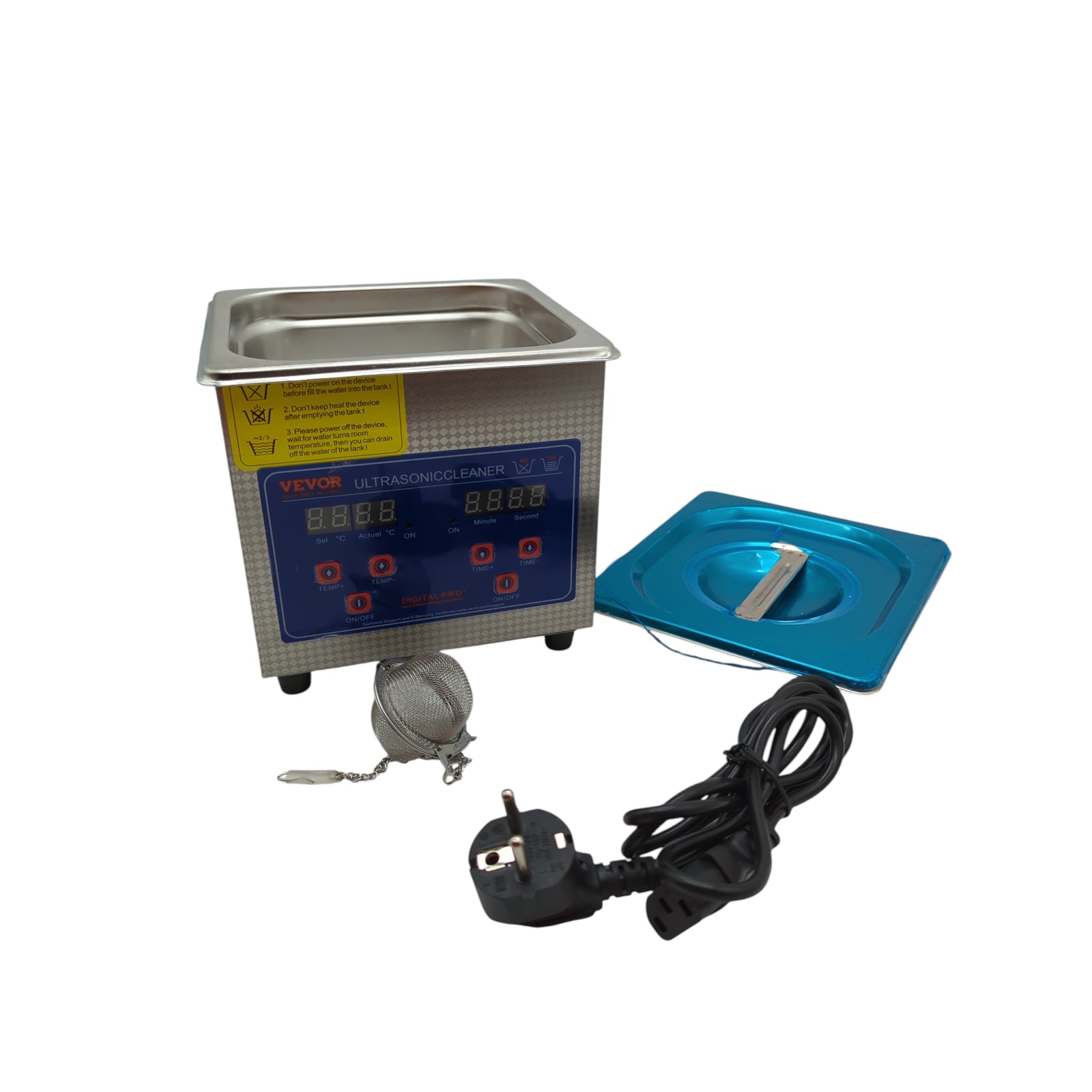VEVOR Ultrasonic Cleaner Stainless Steel Heater Timer 1.3 L