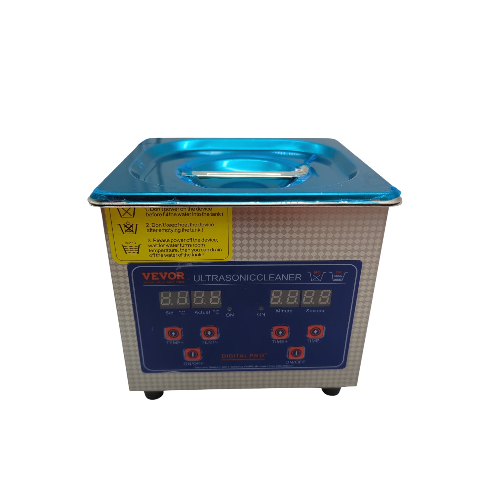 VEVOR Ultrasonic Cleaner Stainless Steel Heater Timer 1.3 L