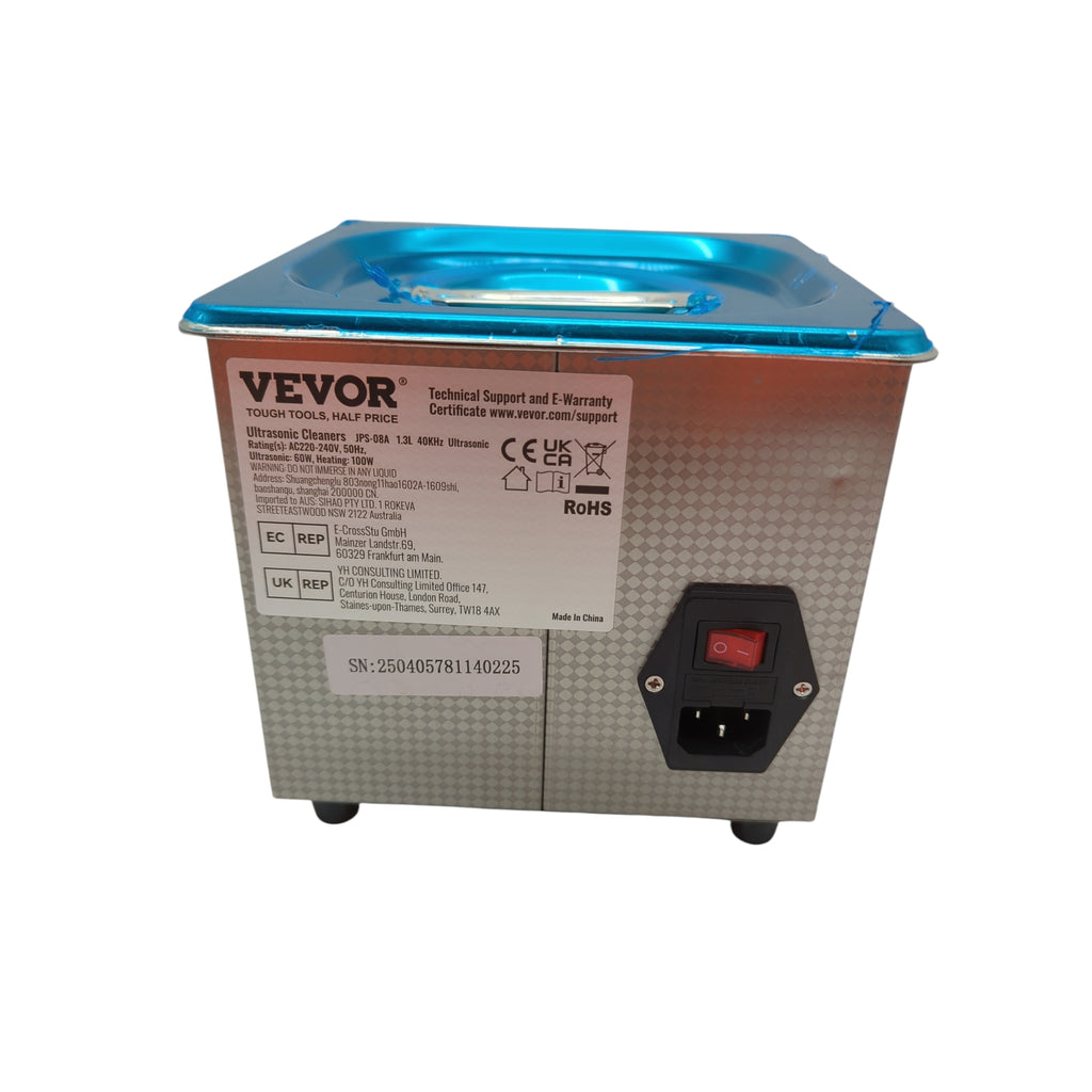 VEVOR Ultrasonic Cleaner Stainless Steel Heater Timer 1.3 L