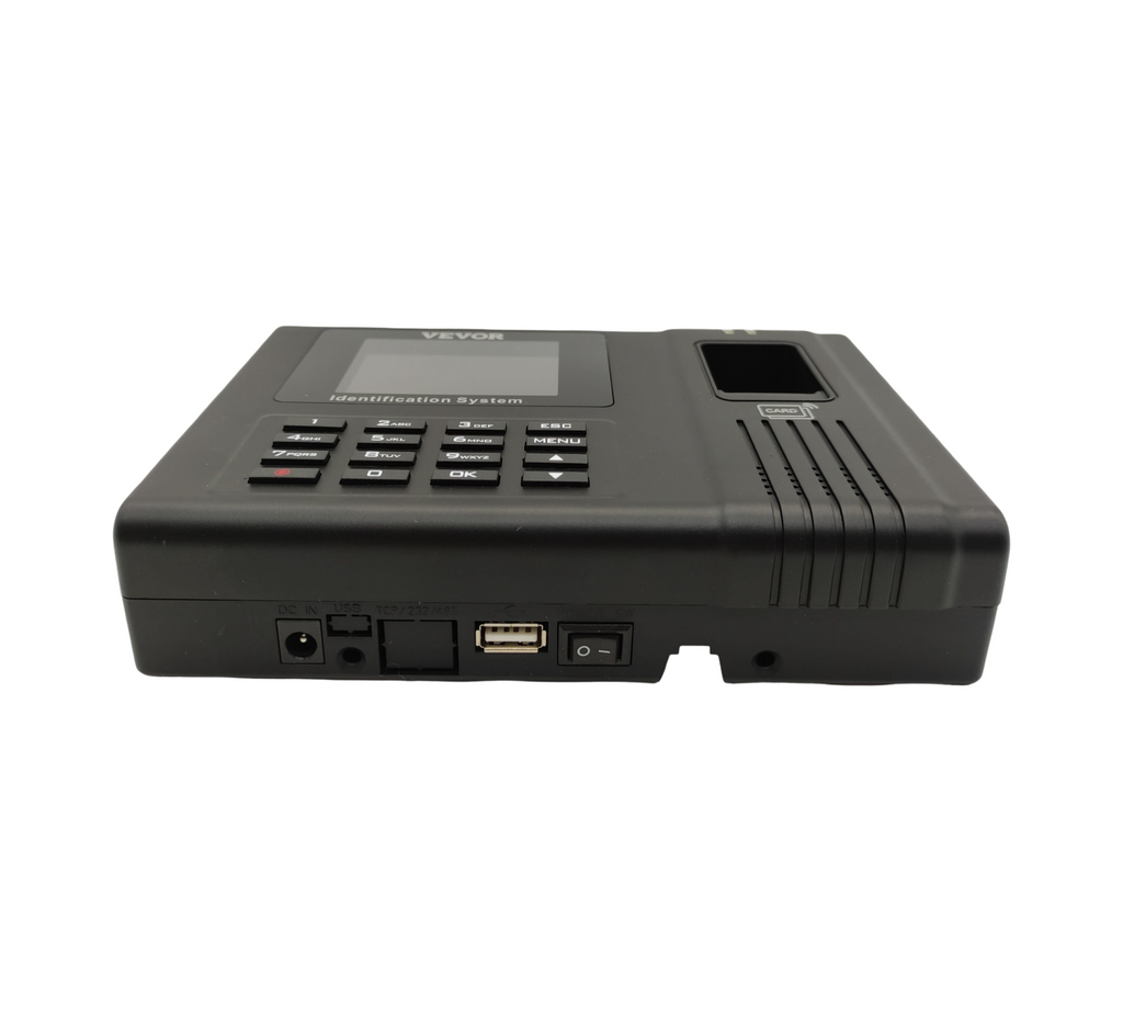VEVOR Zeiterfassungsmaschine biometrisch Fingerabdruck RFID PIN 5 Karten