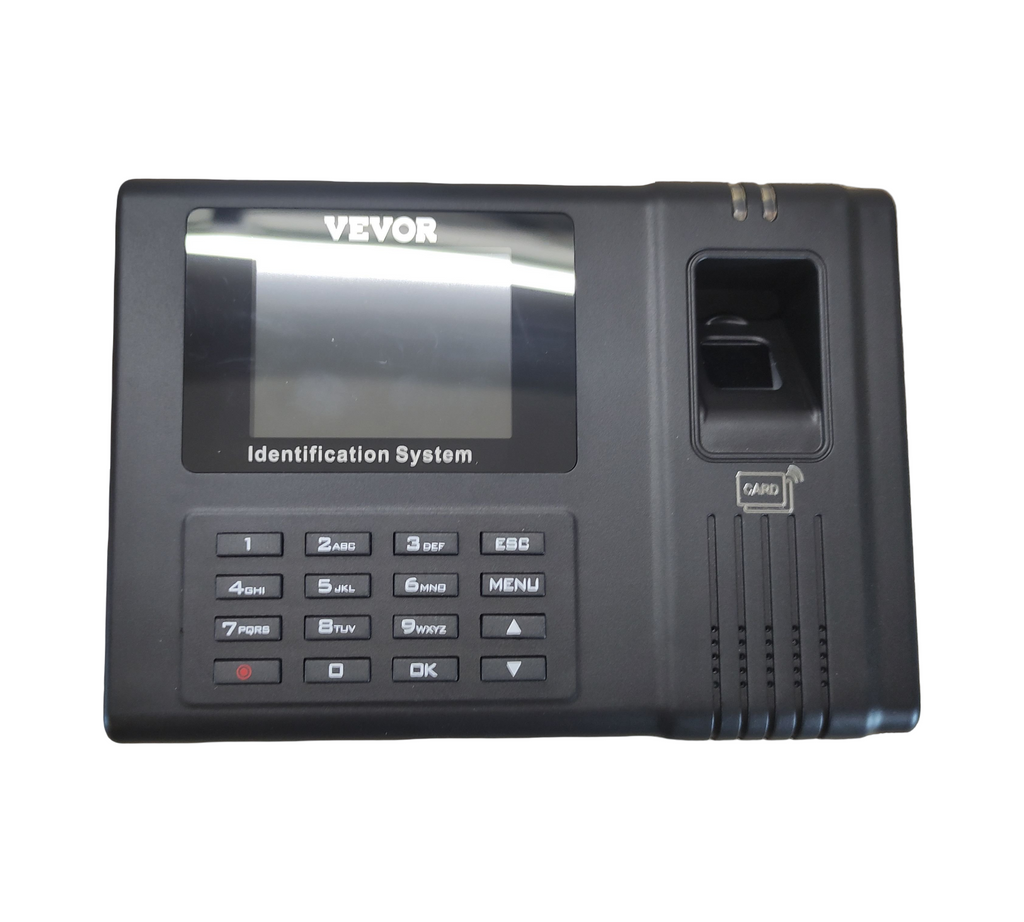 VEVOR Zeiterfassungsmaschine biometrisch Fingerabdruck RFID PIN 5 Karten