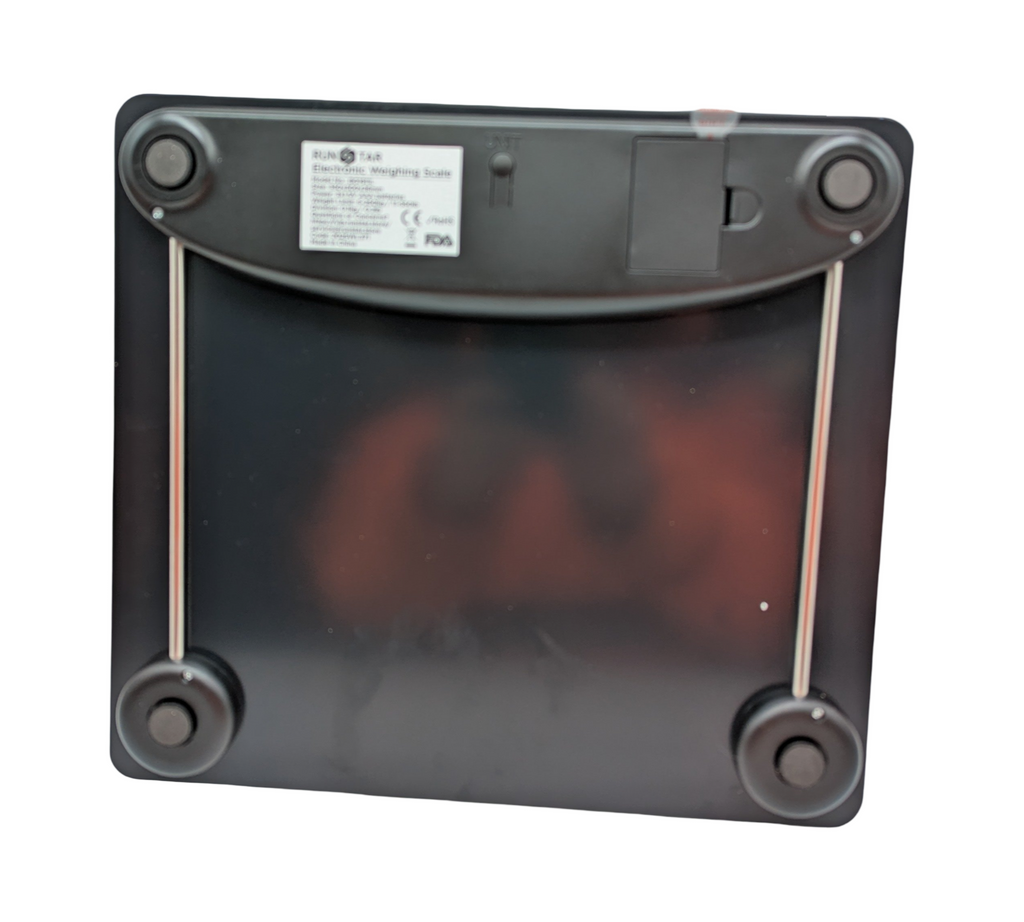 RunSTAR Digitale Personenwaage 250 kg LCD Display 8 mm Glas Blau-Schwarz