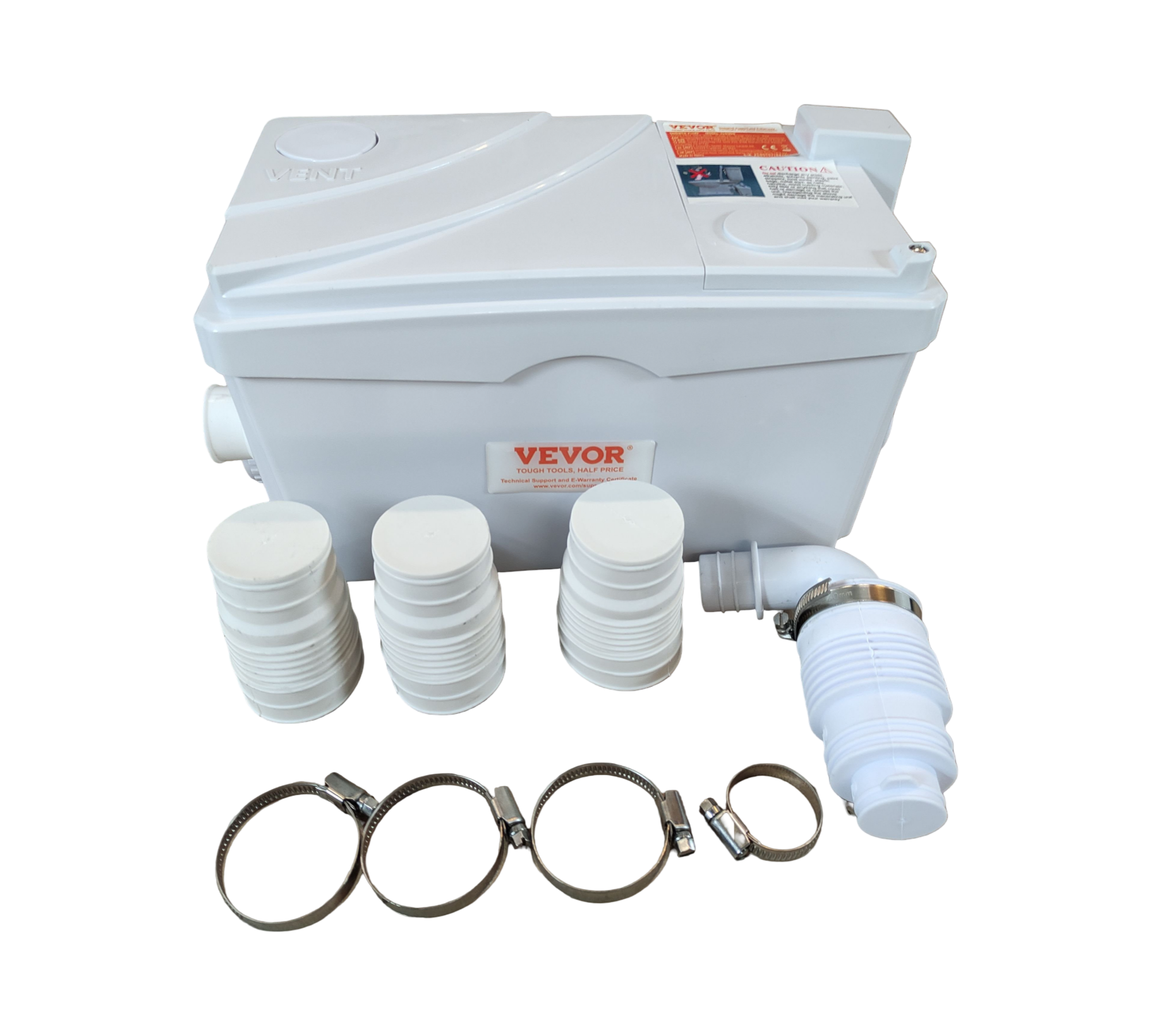 VEVOR Mazerationspumpe Sumpfpumpe 350W 6000L/h 7m 3 Anschlüsse