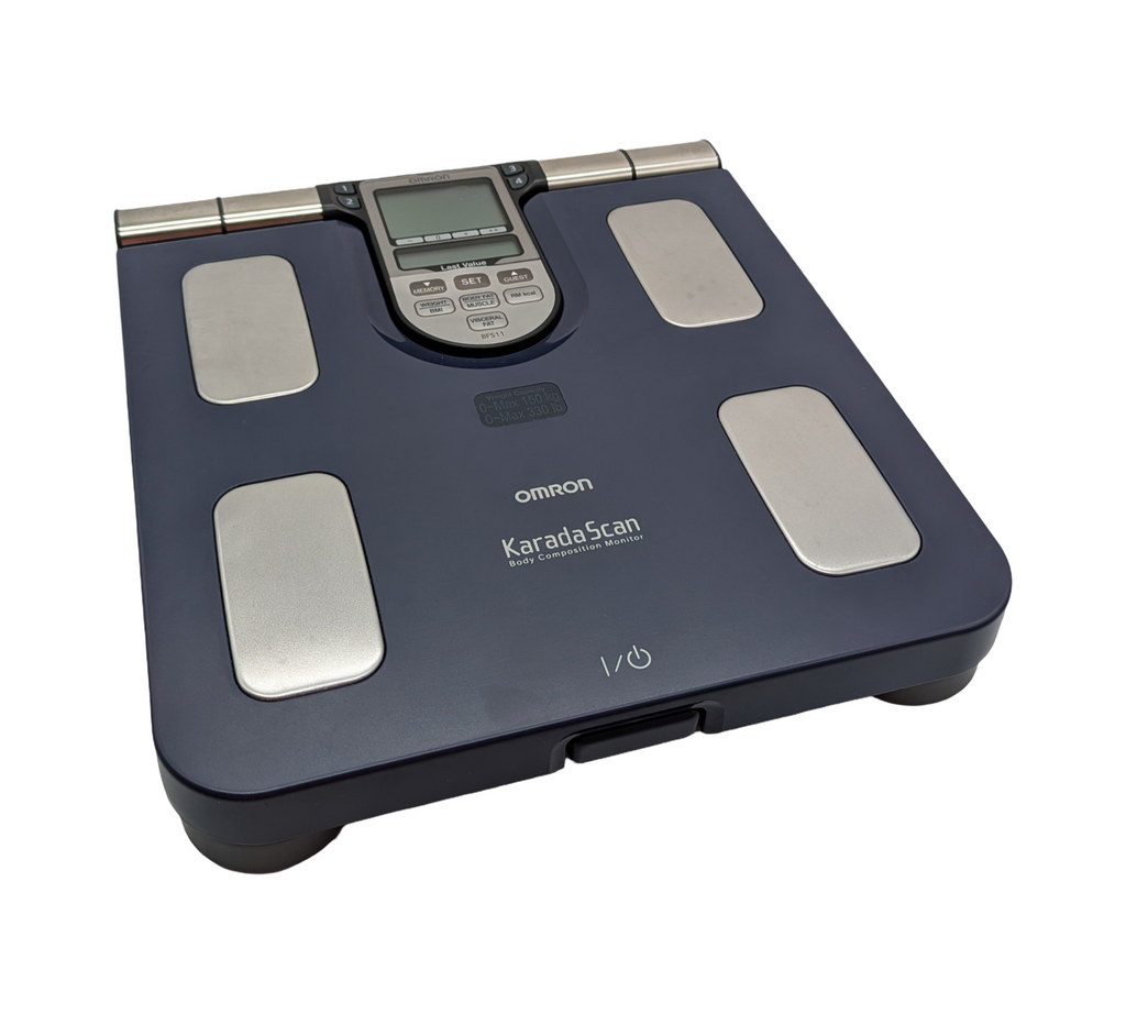 OMRON BF511 Körperfettwaage Digitalwaage Körperanalyse Monitor 8 Sensoren