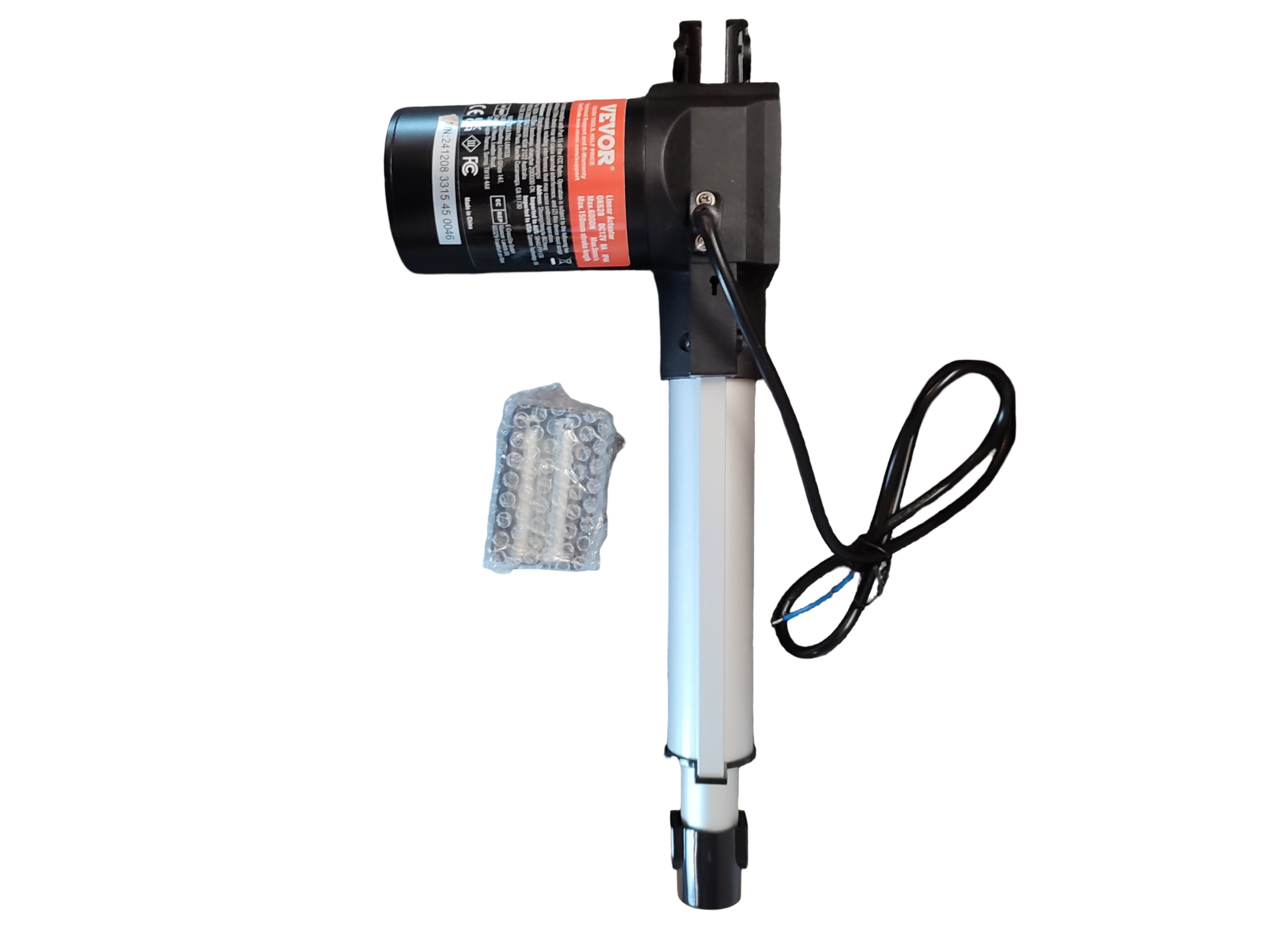 VEVOR Linearaktuator 12V 150 mm 6000 N 5 mm/s IP44 Halterung