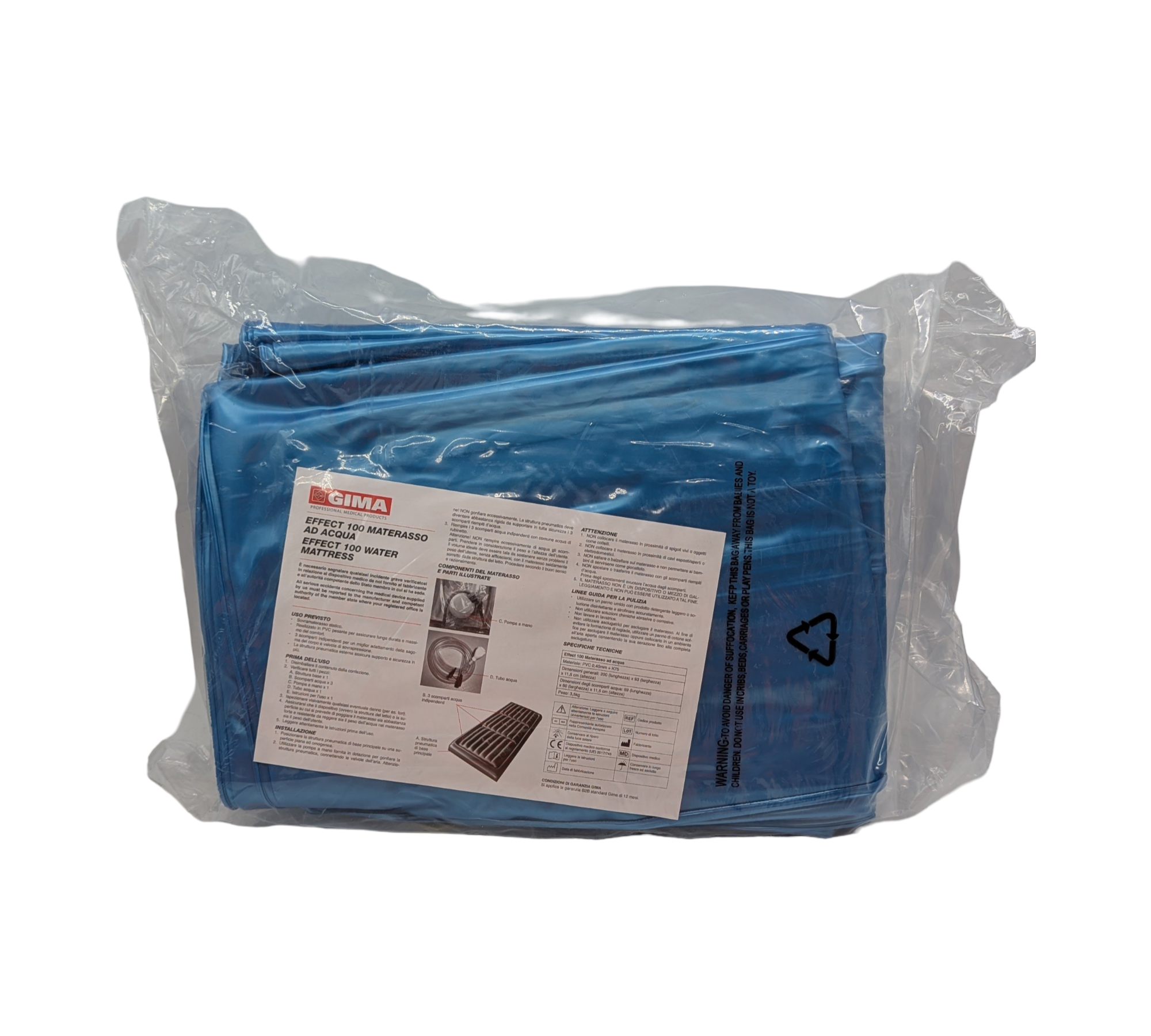 Gima Antidekubitus Wasserbettmatratze Value PVC mit Handpumpe