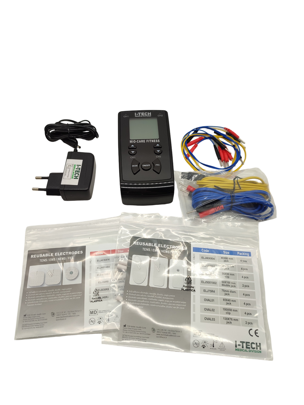 I TECH Mio Care Fitness Elektrostimulator 2 Kanäle 8 Elektroden