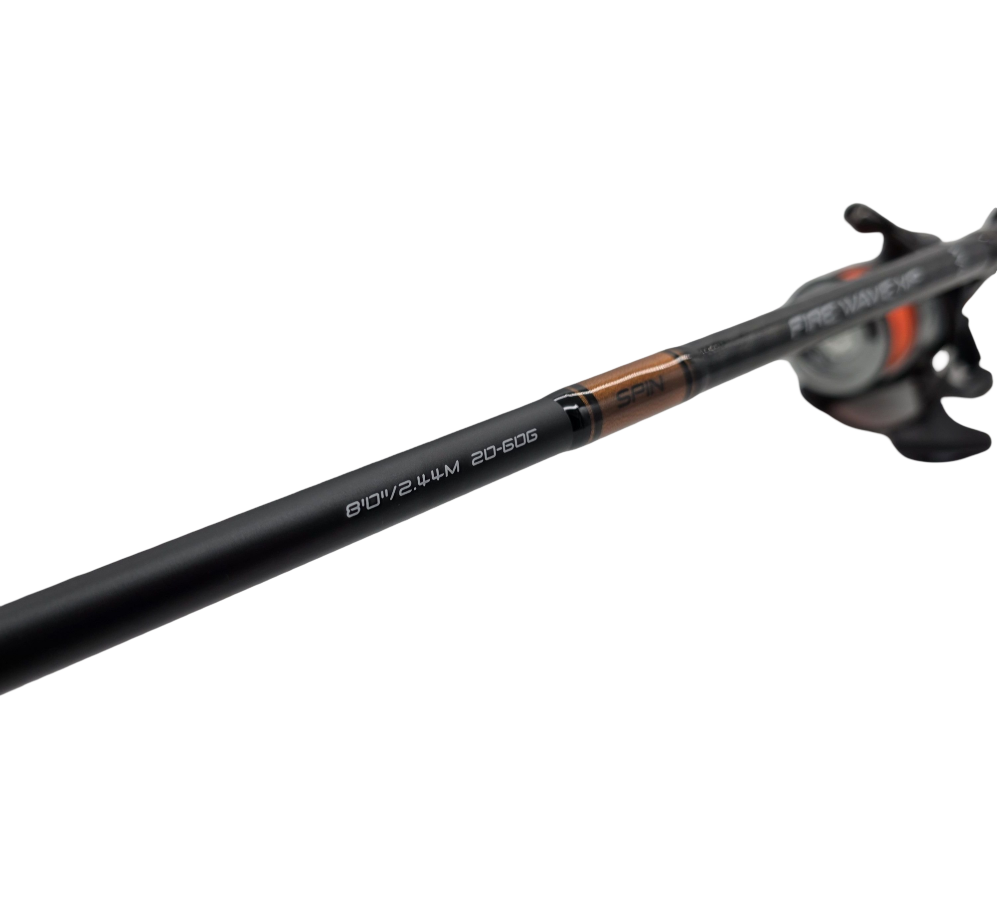 (KLNDAM Fire Wave XP Spinning Combo Angelrute Rolle 2,44 m schwarz