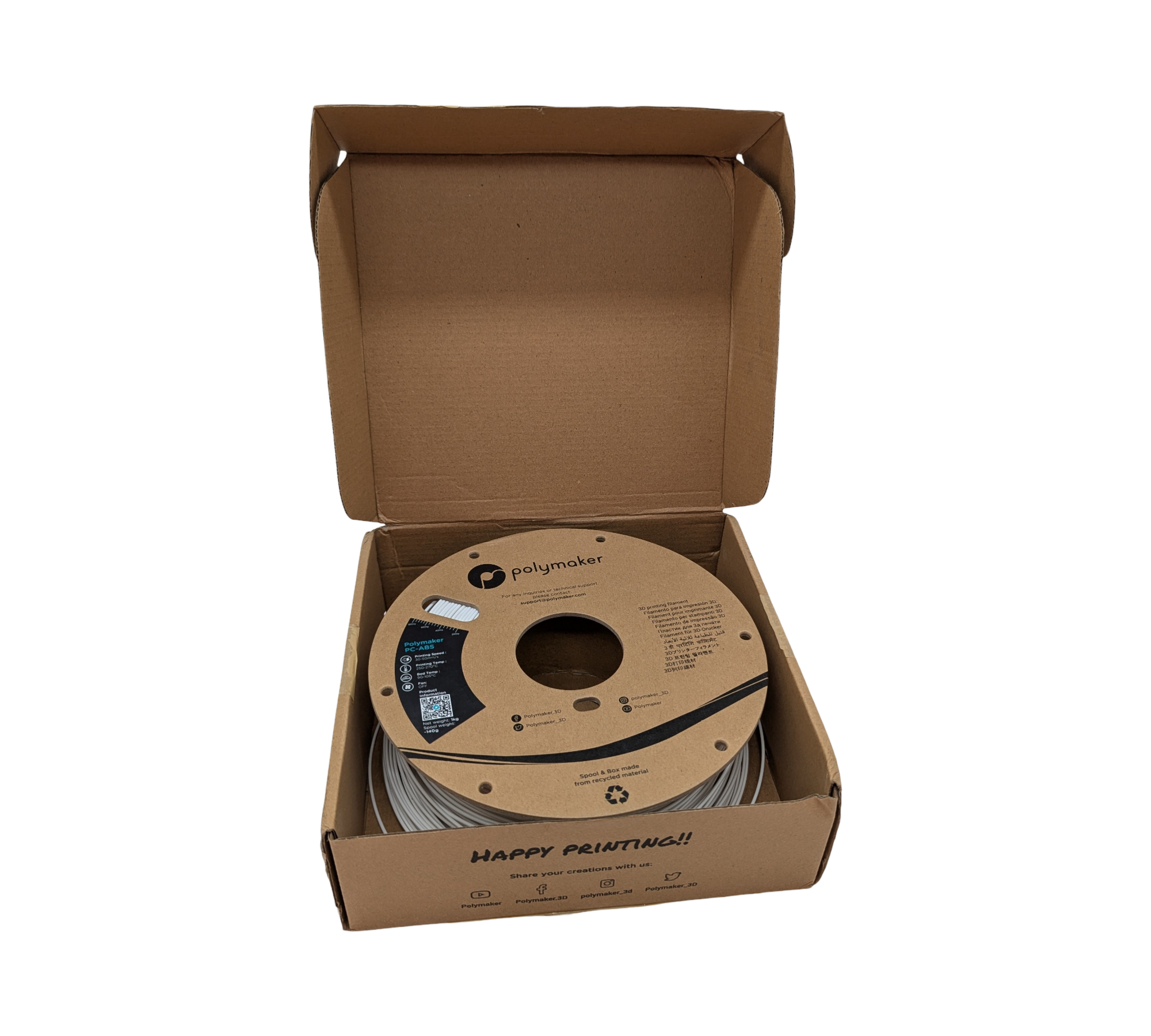 Polymaker PC-ABS Weiß - 1,75 mm - 1 kg