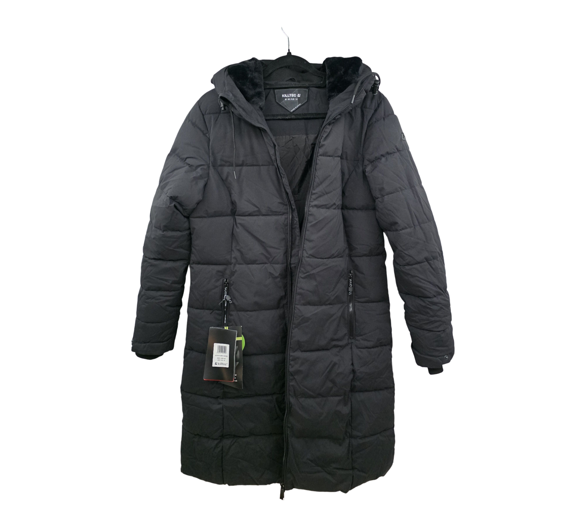 killtec KOW 56 Damen Steppmantel Wintermantel QLTD Größe 40 Schwarz
