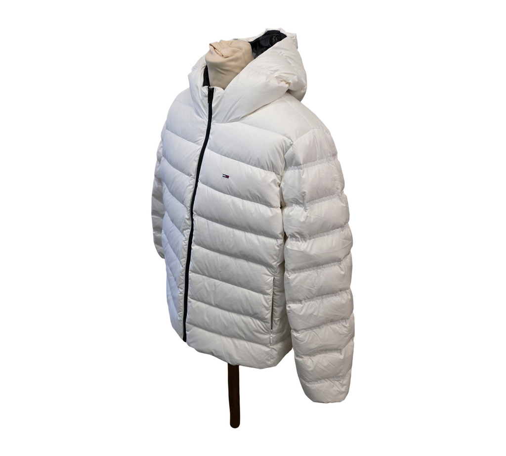 Tommy Jeans Damen Pufferjacke Slim mit Kapuze Ecru 2XL