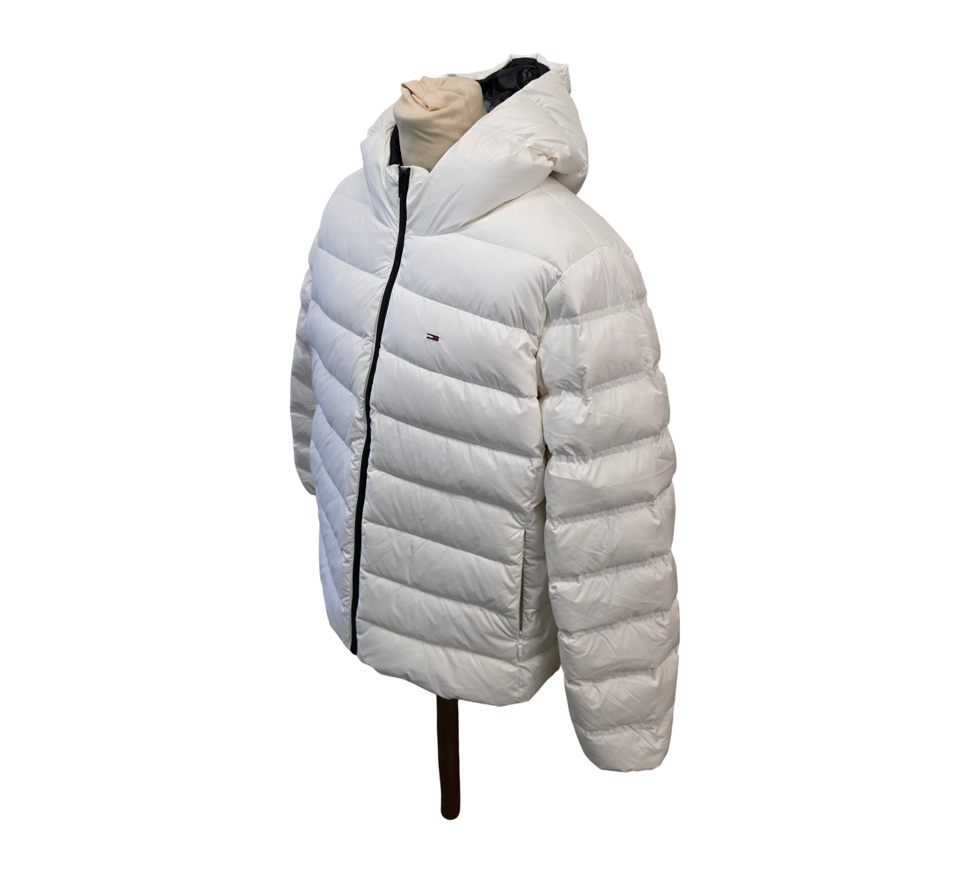 Tommy Jeans Damen Pufferjacke Slim mit Kapuze Ecru 2XL