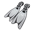 CRESSI Frog Plus Tauchflossen schwarz/weiß S/M 38/41