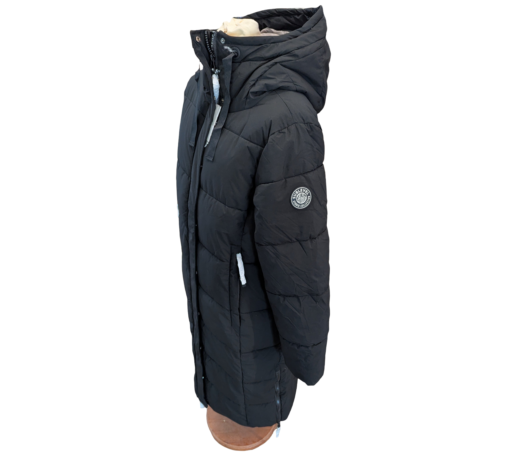 Sublevel Steppjacke Damen Winterparka Kapuze schwarz XL