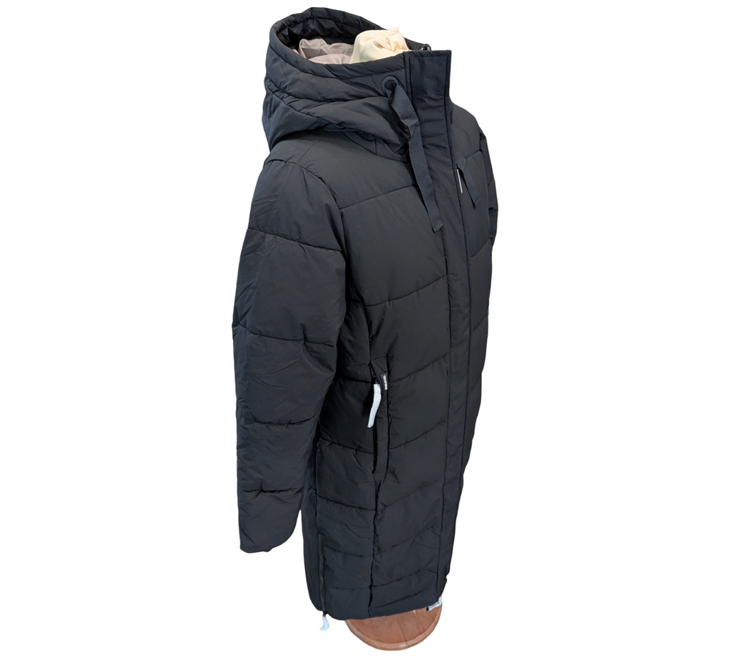 Sublevel Steppjacke Damen Winterparka Kapuze schwarz XL