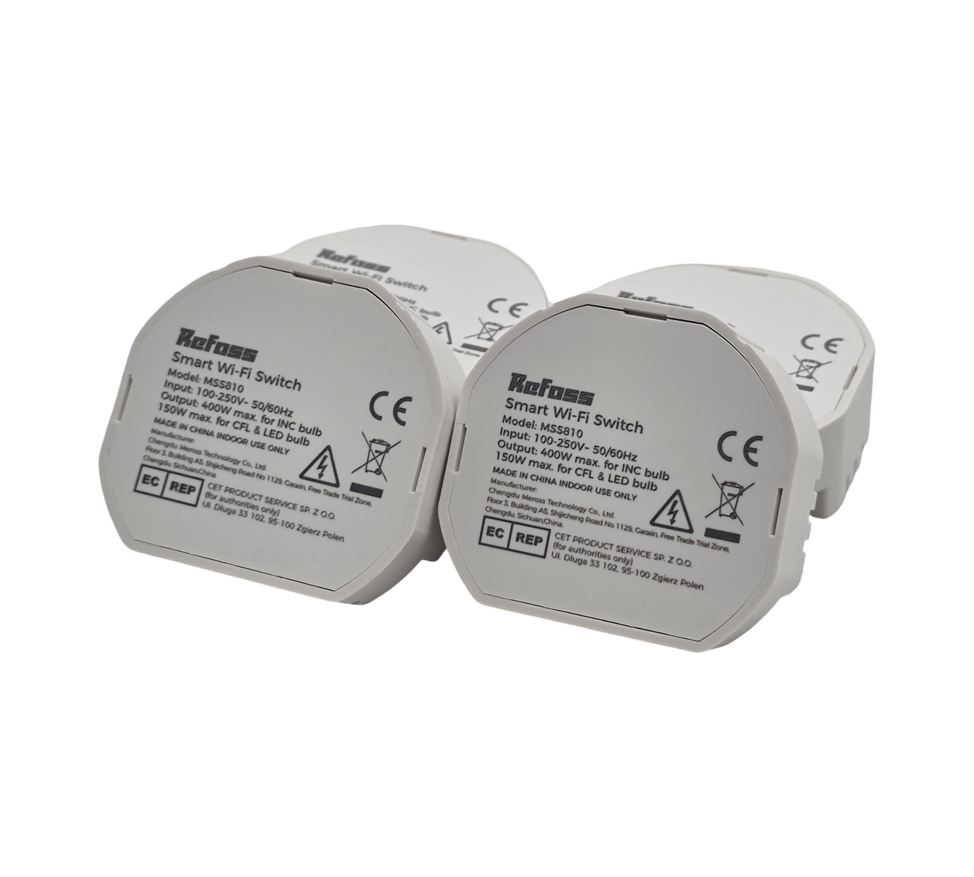 Refoss Mini WLAN Relais Schalter 4er Pack 10A HomeKit Alexa