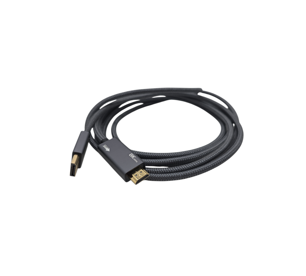 DisplayPort to HDMI Cable 8K [8k@60Hz, 4k@144Hz, 2k@240Hz] 3M, DP 1.4 to HDMI 2.1 Unidirectional Braided Cable, Supports HDR/HDCP 2.3/DSC 1...