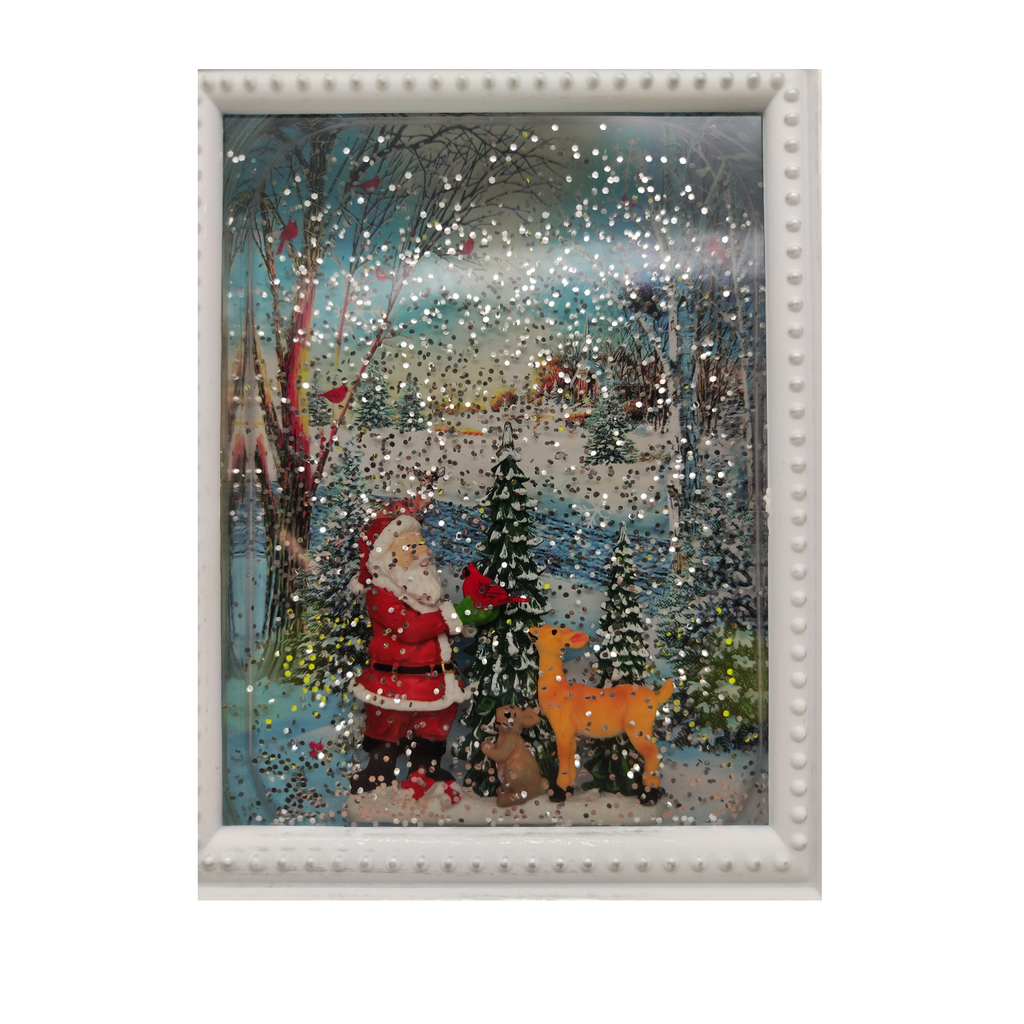 Konstsmide LED Wasserlaterne Weihnachtsmann Timer batteriebetrieben