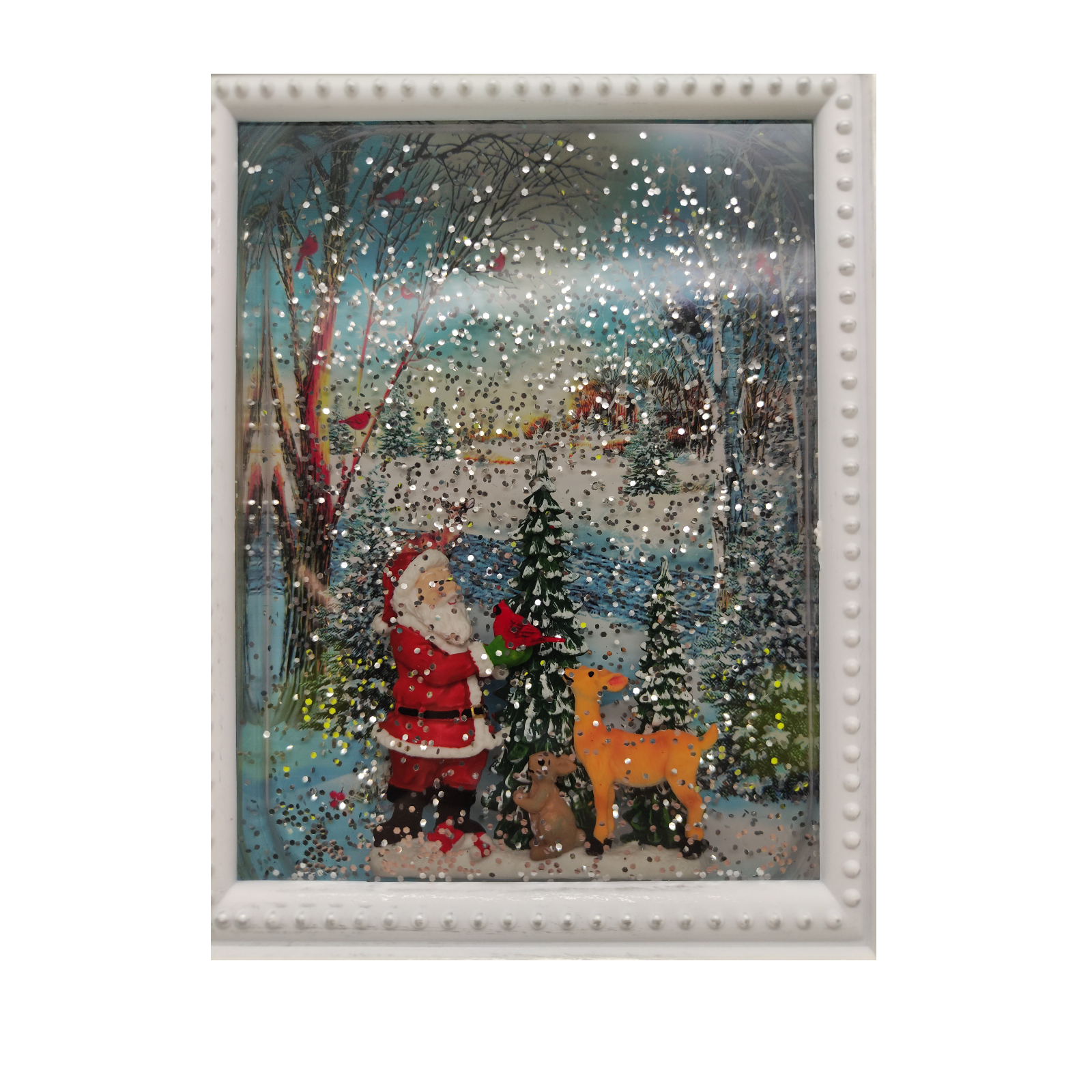 Konstsmide LED Wasserlaterne Weihnachtsmann Timer batteriebetrieben