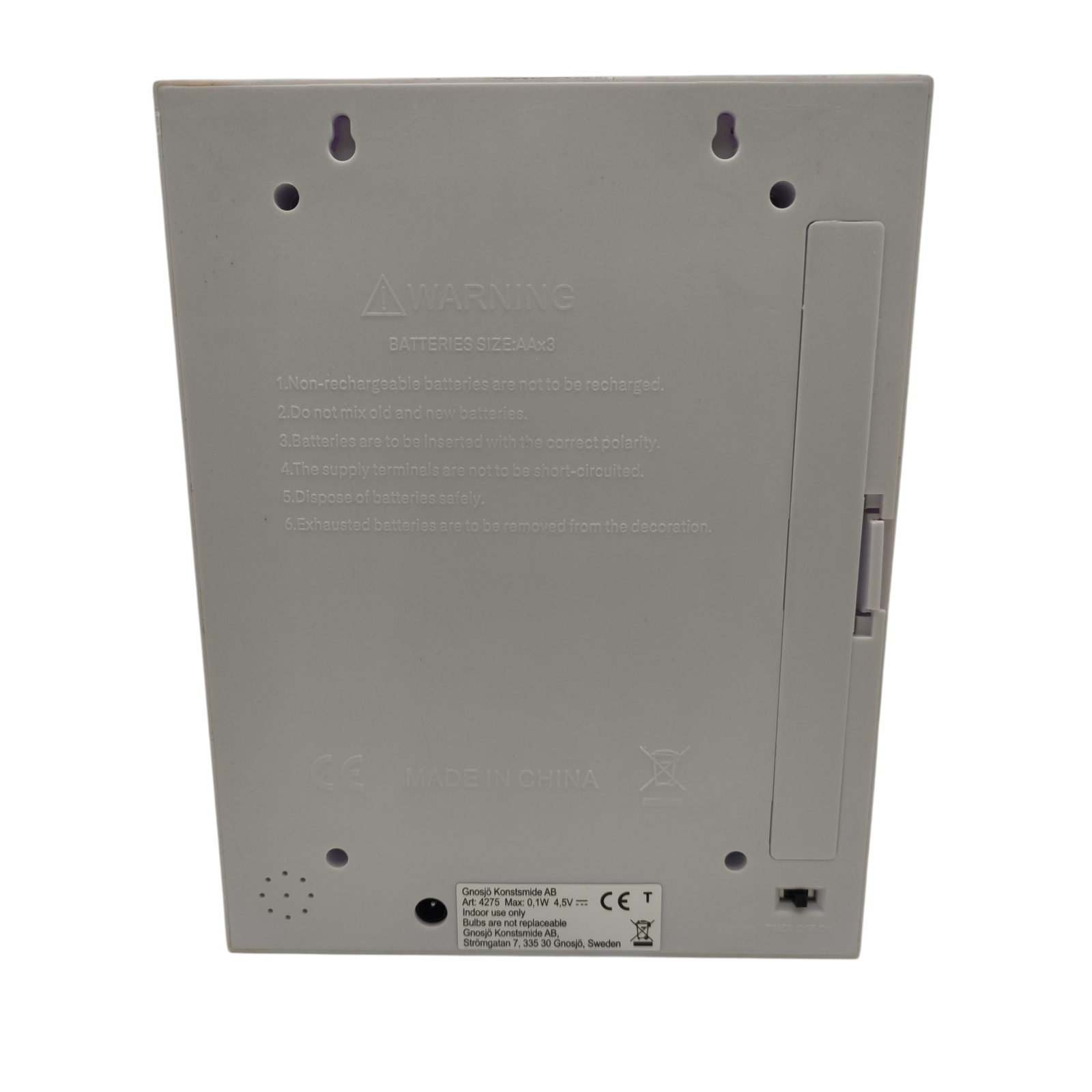 Konstsmide LED Wasserlaterne Weihnachtsmann Timer batteriebetrieben