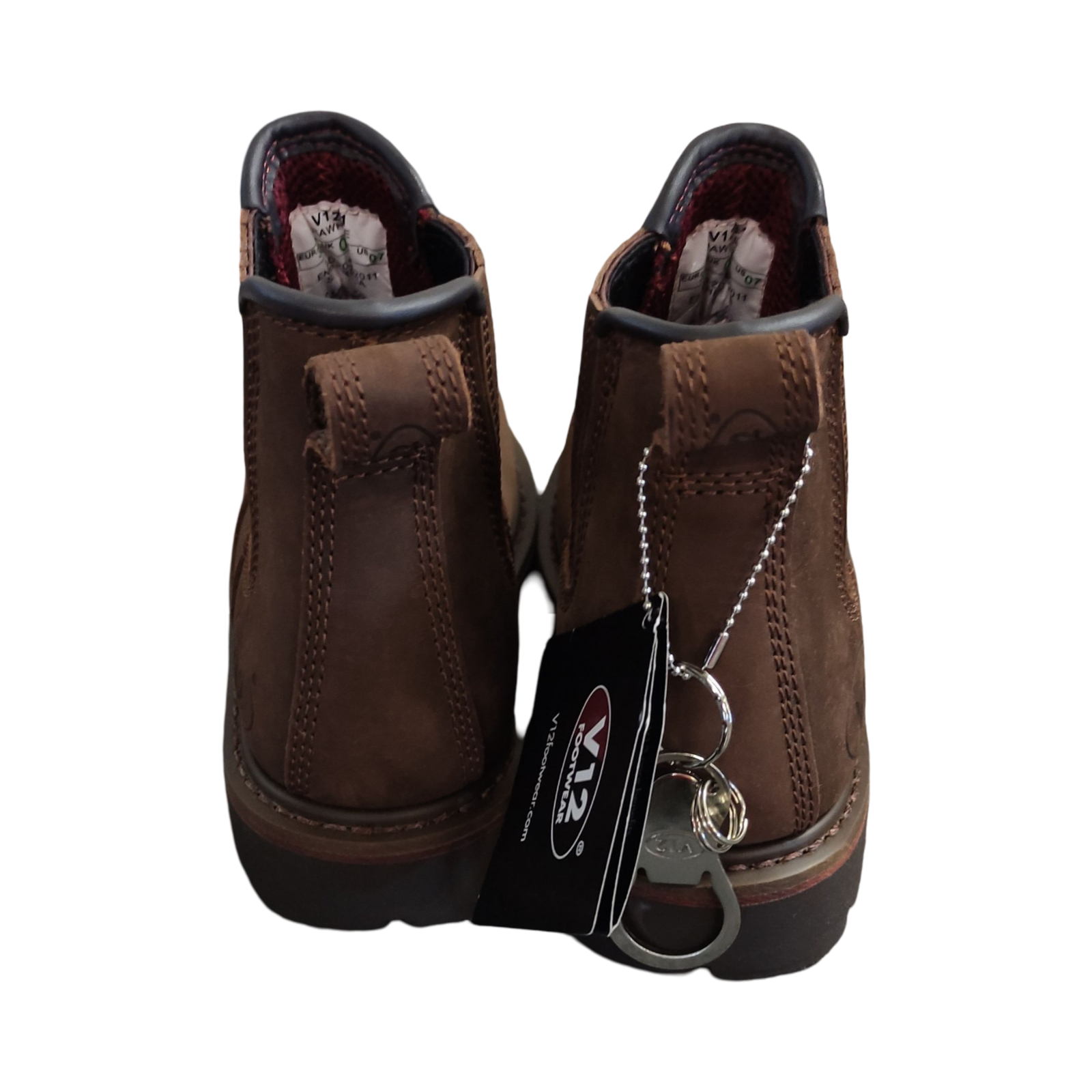V12 Rawhide Sicherheits Halbschuhe Leder braun Größe 39