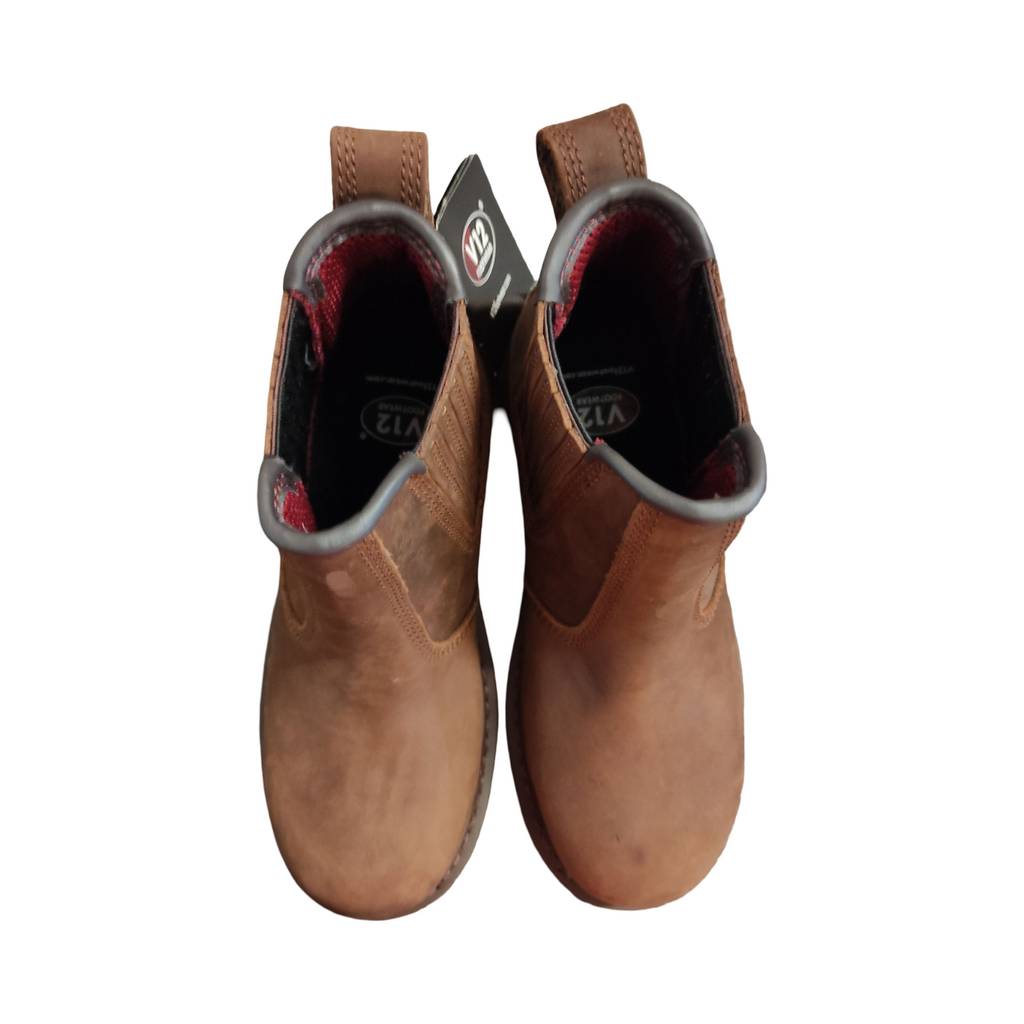 V12 Rawhide Sicherheits Halbschuhe Leder braun Größe 39
