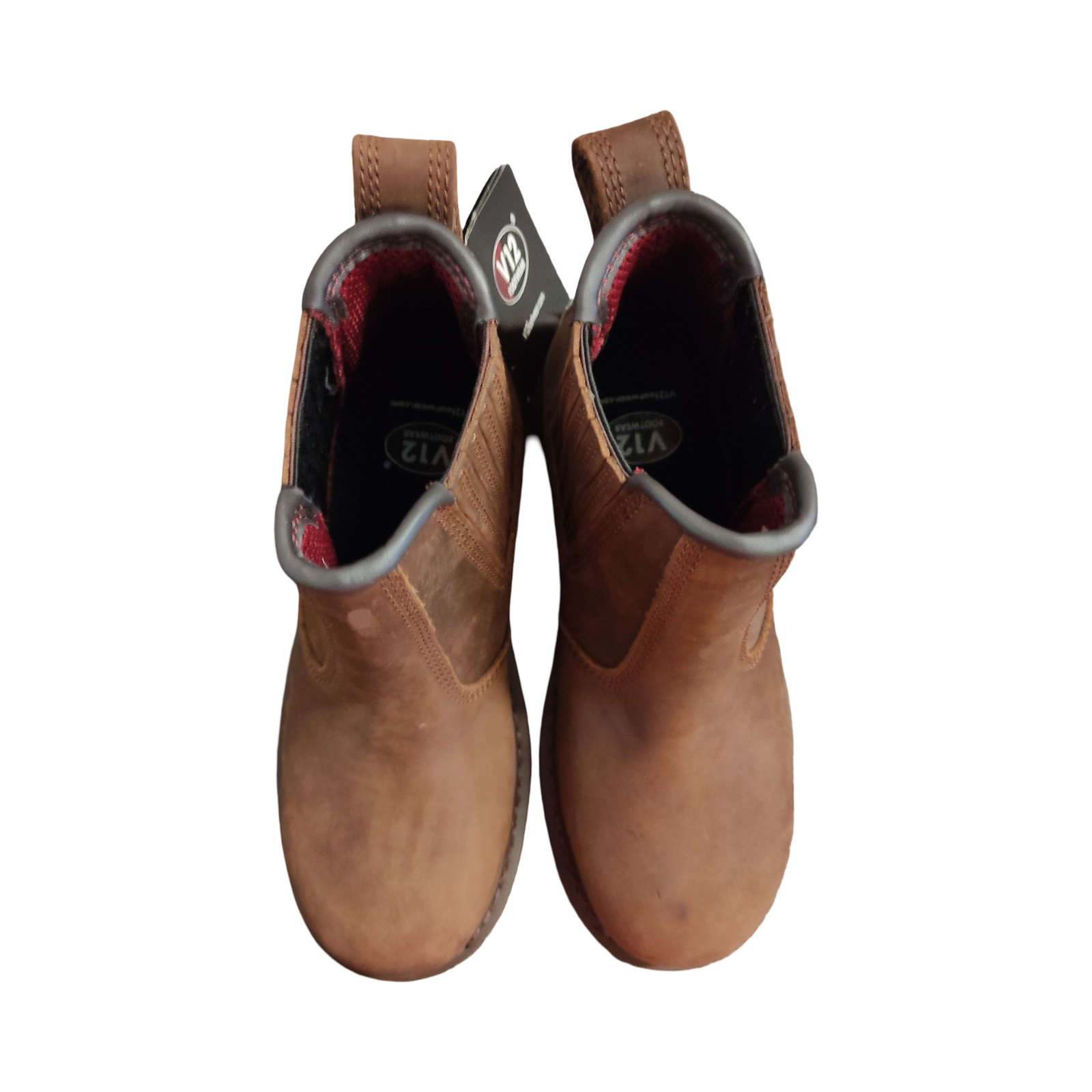 V12 Rawhide Sicherheits Halbschuhe Leder braun Größe 39