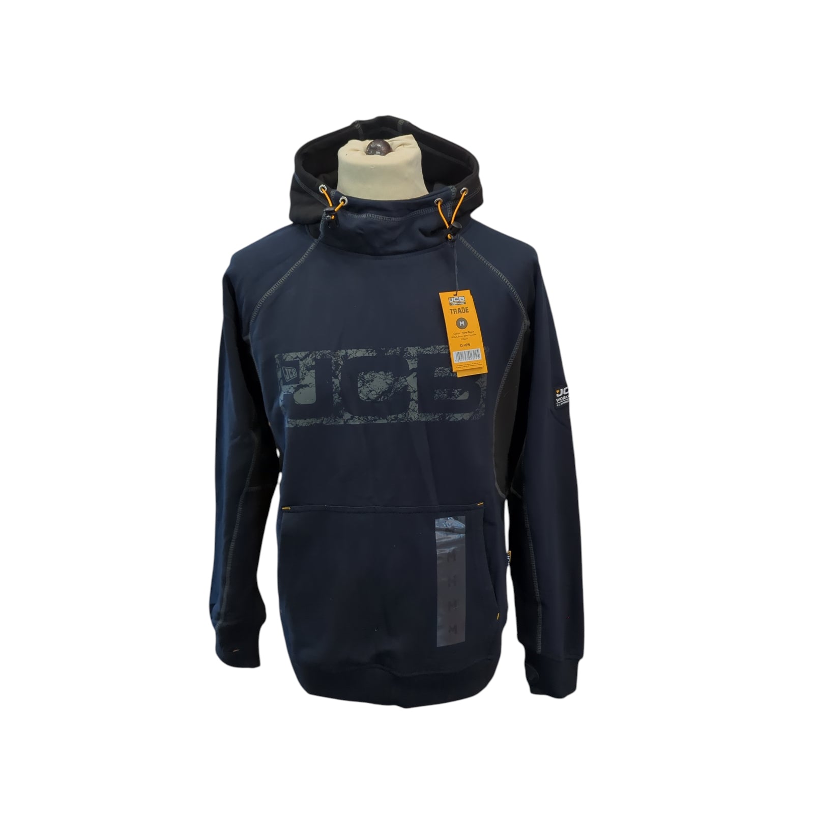 JCB Horton Arbeitshoodie Herren Schwarz Navy Größe M