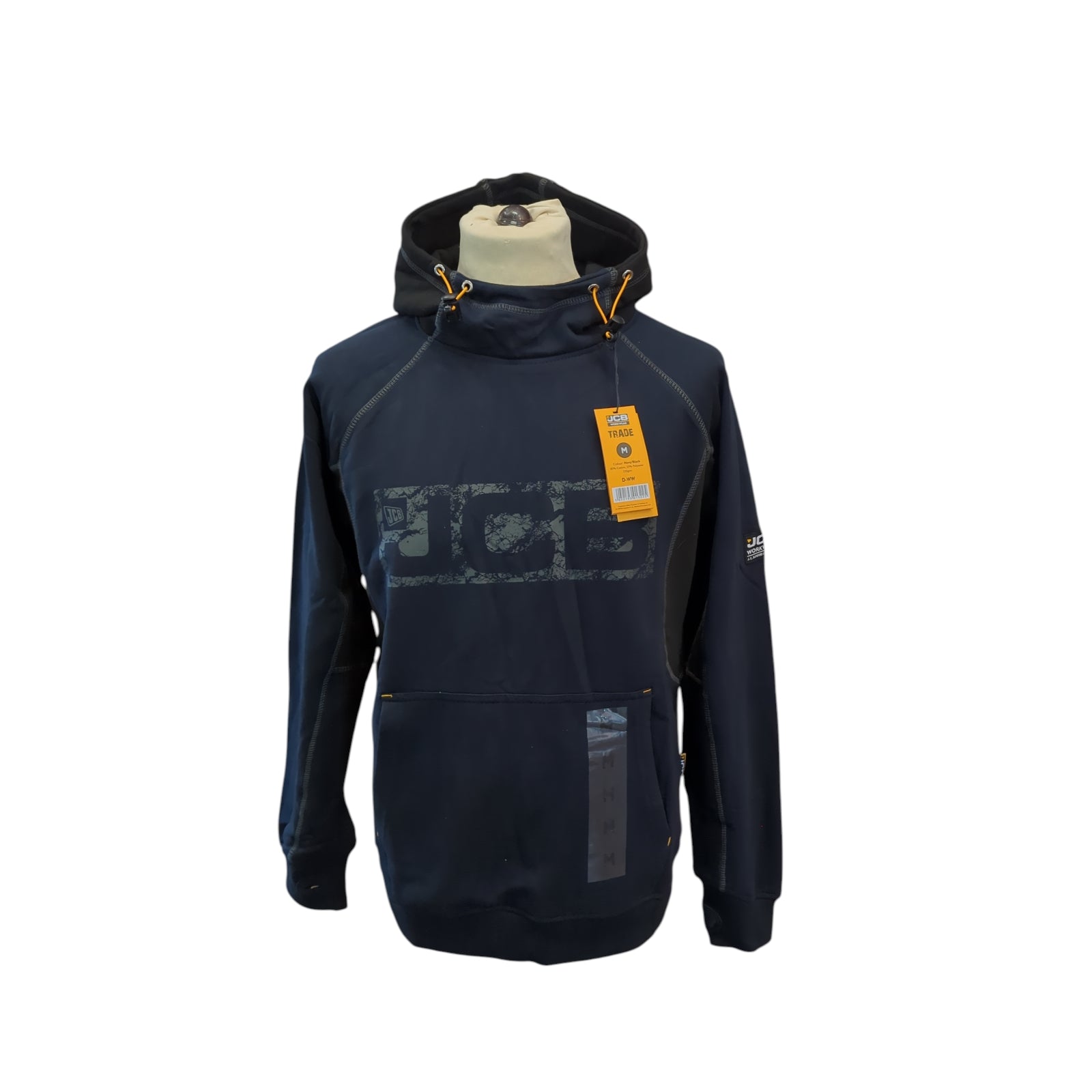 JCB Horton Arbeitshoodie Herren Schwarz Navy Größe M