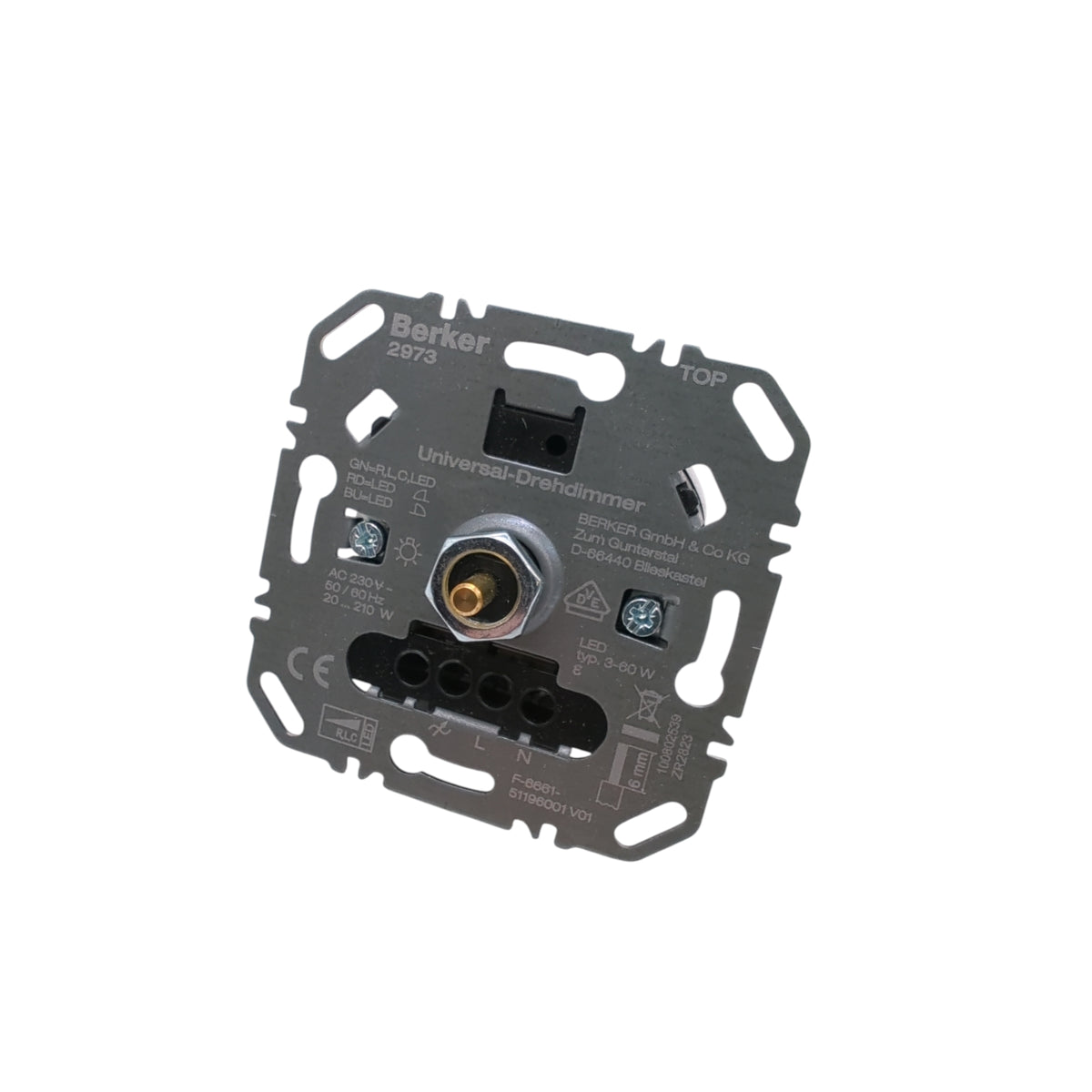 Berker 2973 Drehdimmer Uni flexibel Design hochwertiges Material 8.6x8.5x7cm