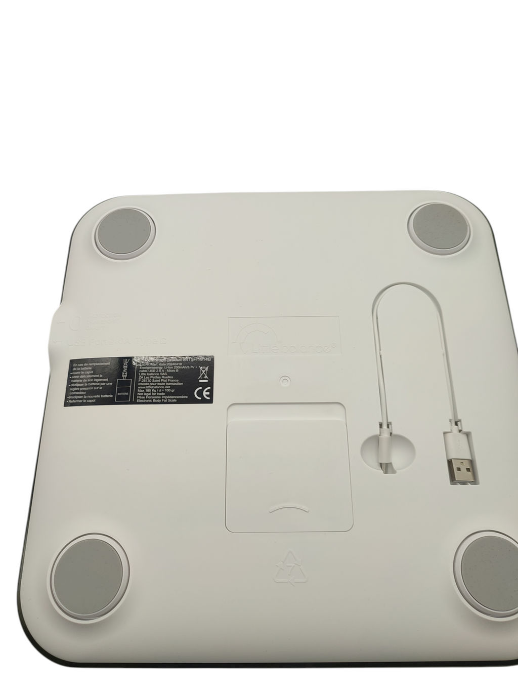LITTLE BALAN 8415 Cardio Connect Impedanzwaage 4 USB Hartglas schwarz