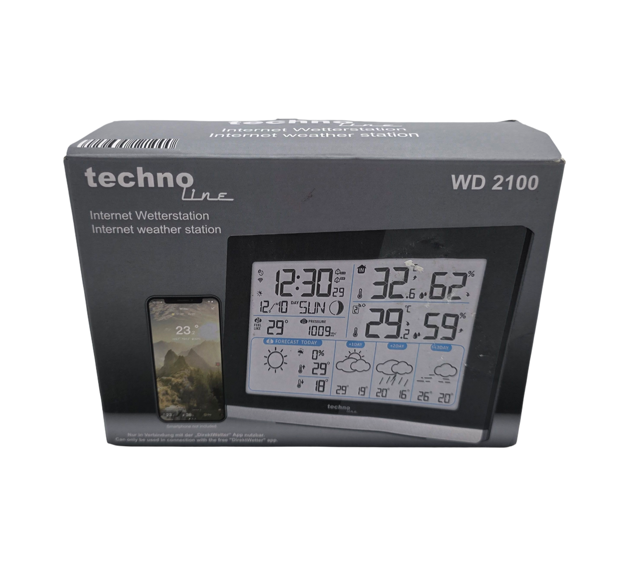 WD2100 Internet Wetterstation Display Smartphone Tablet Wetter App