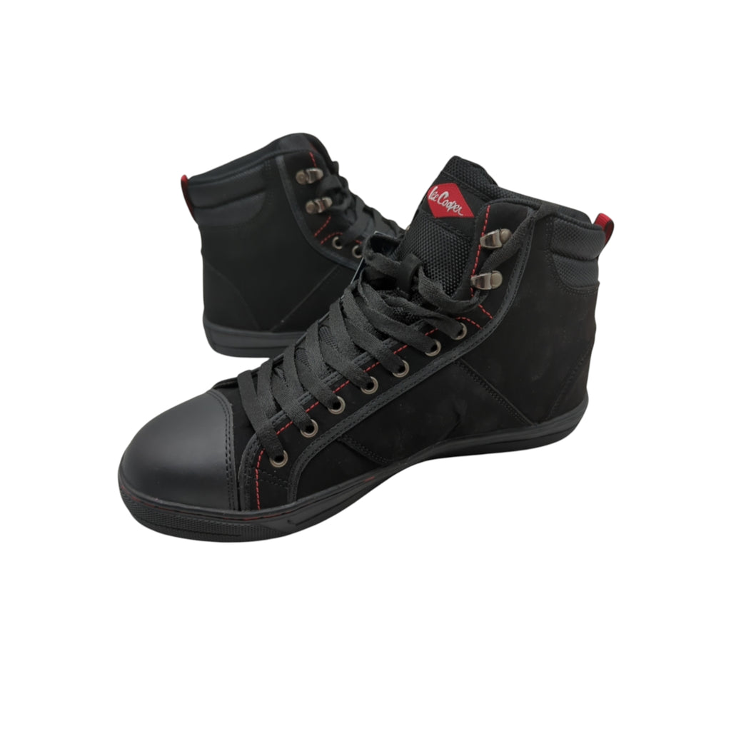 Lee Cooper Retro Baseball Safety Trainers Black Size 40