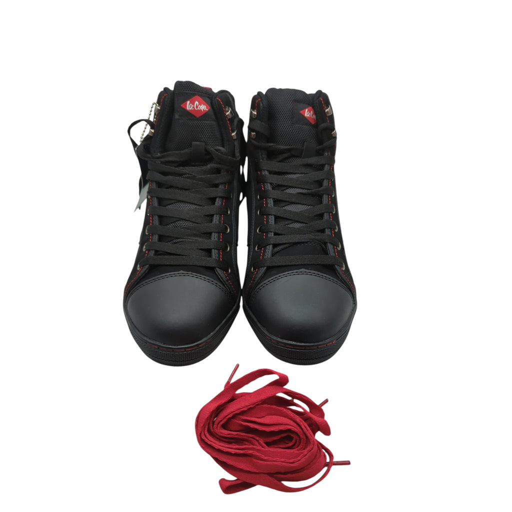 Lee Cooper Retro Baseball Safety Trainers Black Size 40