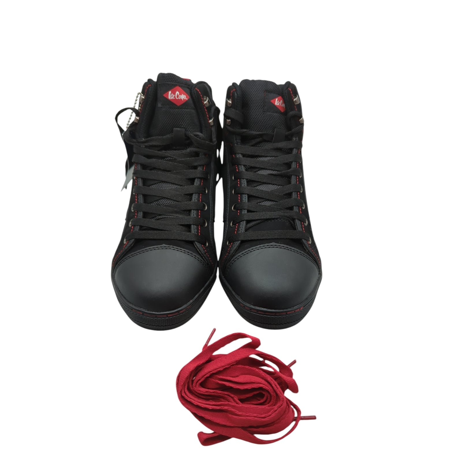 Lee Cooper Retro Baseball Safety Trainers Black Size 40