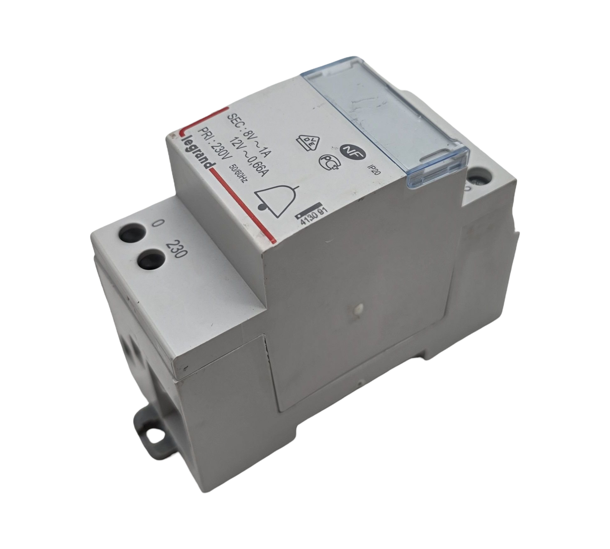Transformer Doorbell 230V 12V 8V 8VA 2 Modules