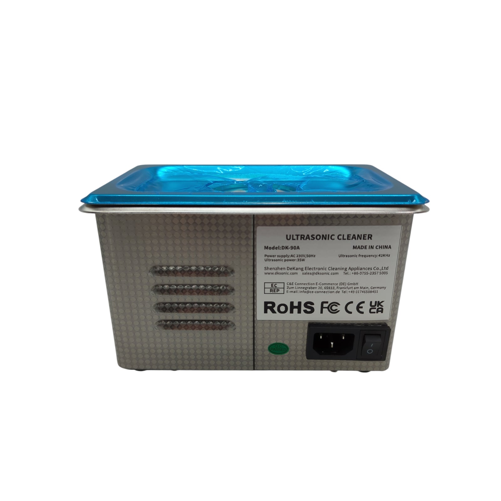 DK SONIC Ultraschallreiniger 900ml Uhren Brillen Schmuck Münzen Rasierer