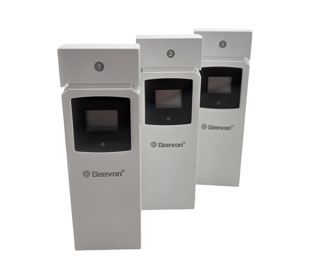 Geevon Digitales Raumthermometer 3 Fernsensoren Innen Außen kabellos