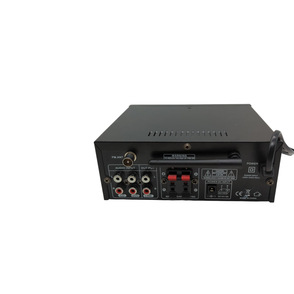 Bluetooth Stereo Verstärker 2 Kanal 60W Mini Audio Endstufe Bass Treble Mikrofon