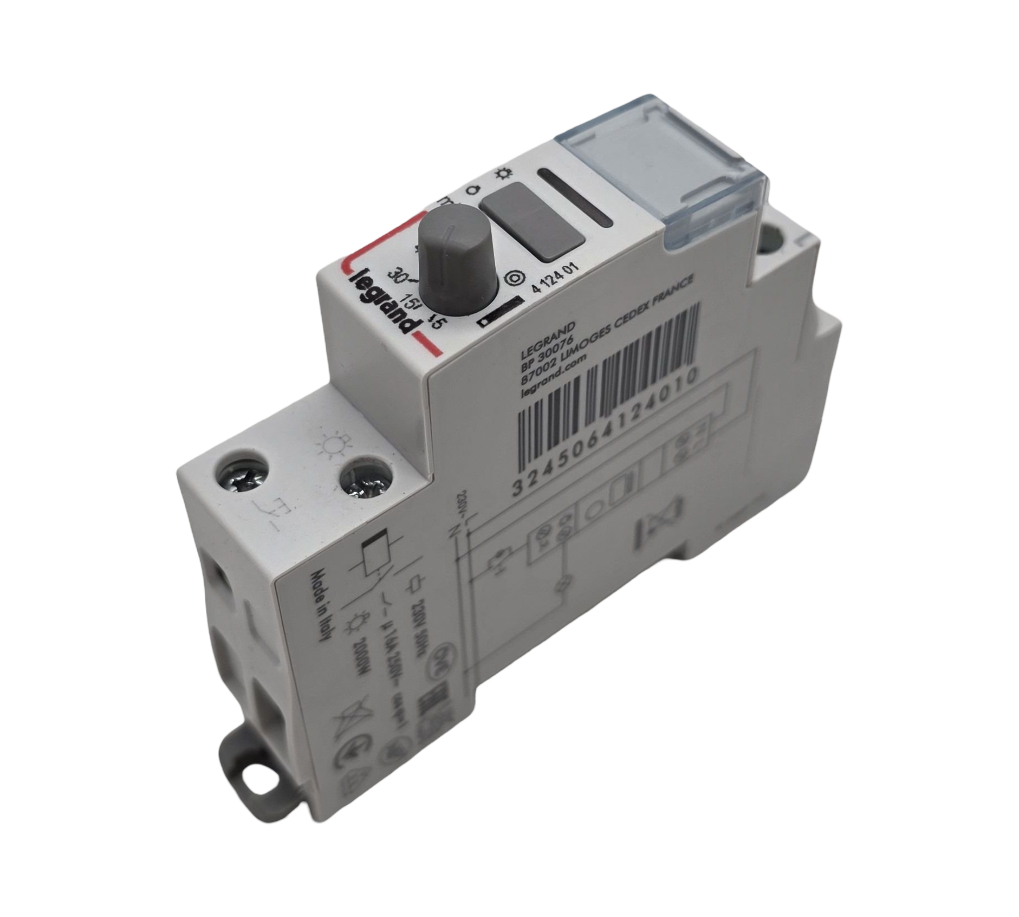 Zeitschalt Lastschalter 230V 16A 1P 1 Modul Schraubanschluss