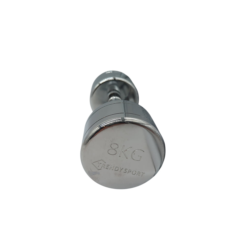 Trendy Sport Chrom Kurzhantel - 1 Stück - 8,0 kg