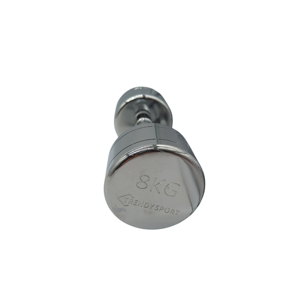 Trendy Sport Chrom Kurzhantel - 1 Stück - 8,0 kg