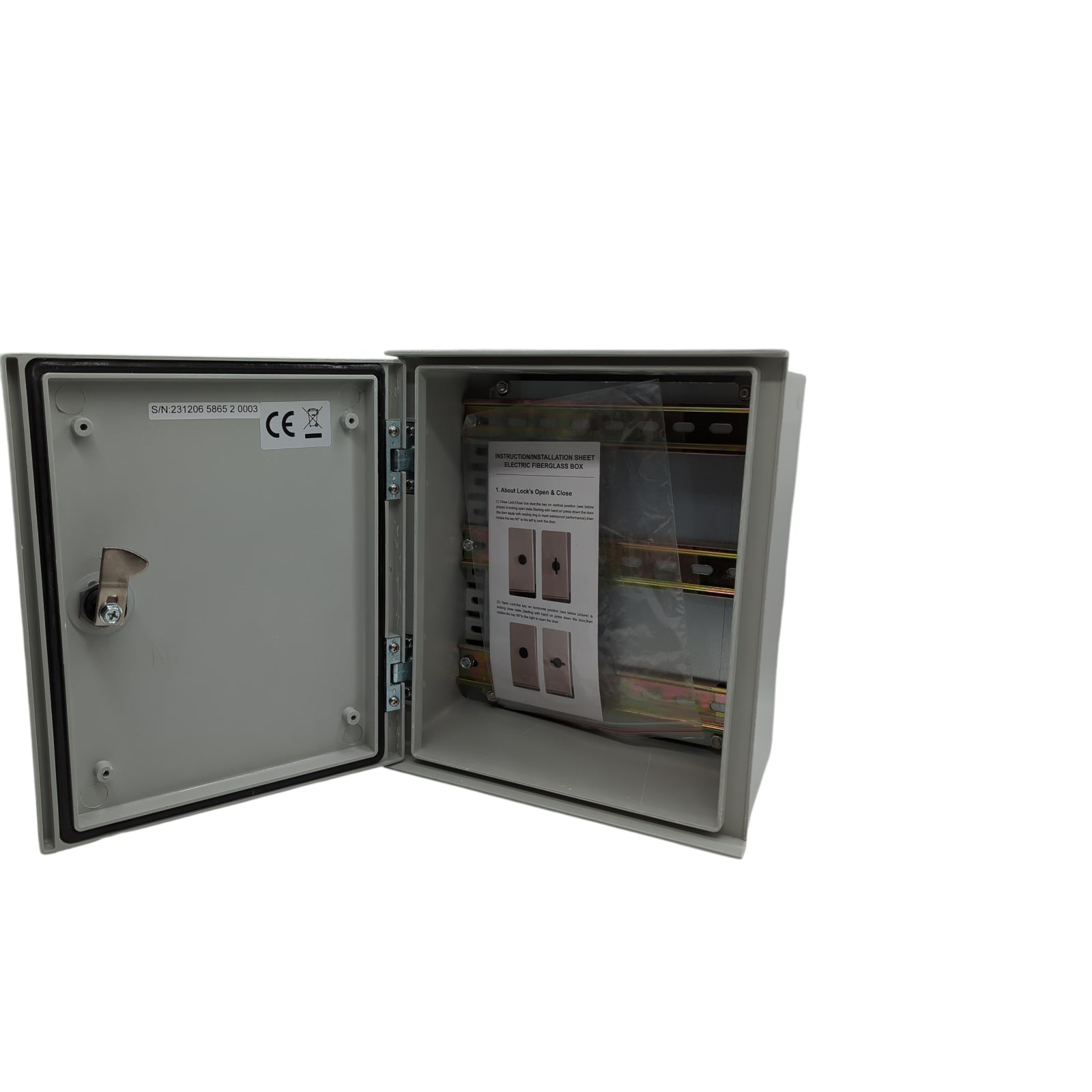 VEVOR Glasfasergehäuse NEMA 4X IP66 30x25x14 cm Elektroschrank