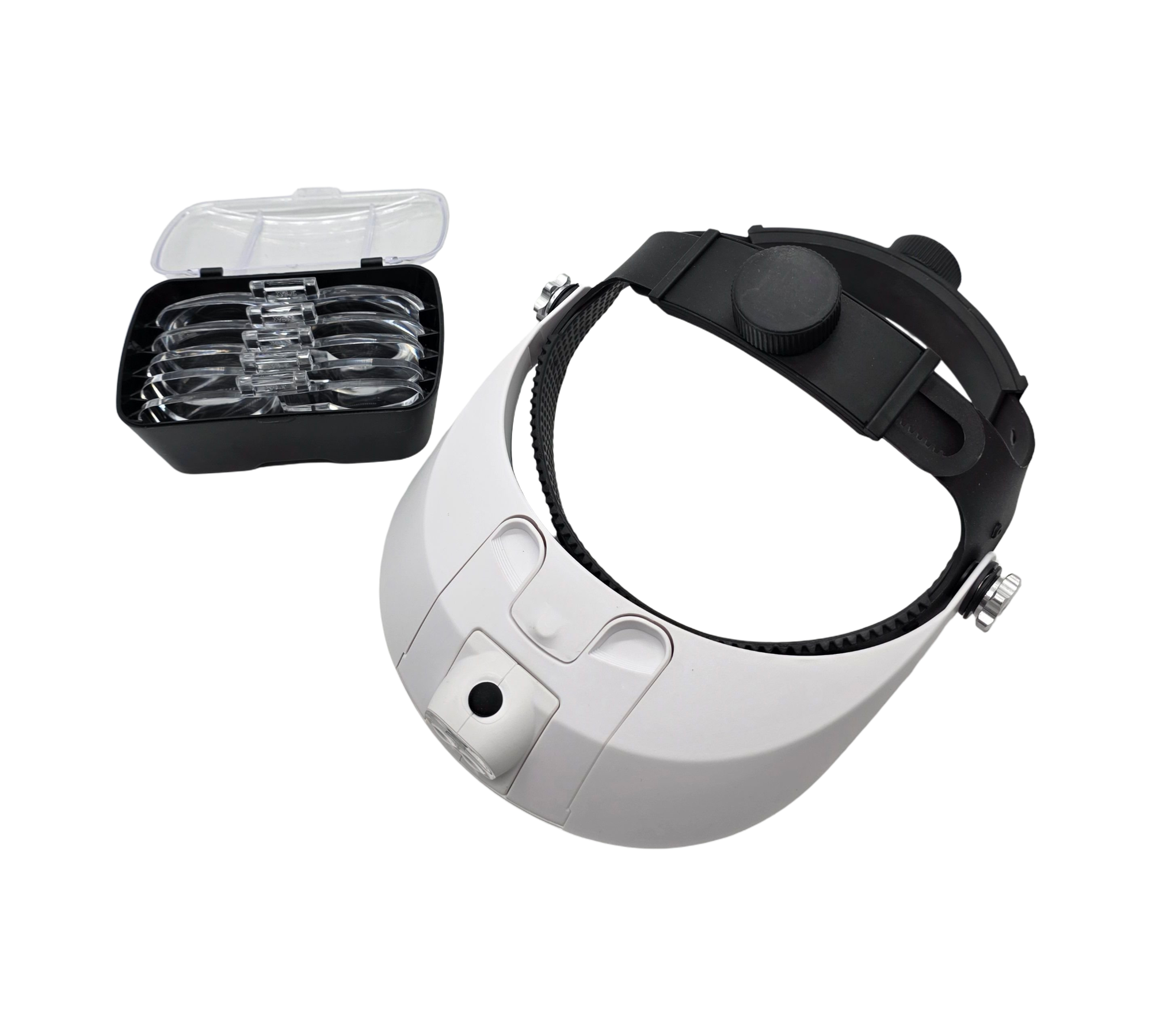GIMA 2 LED Stirnband Lupenbrille beleuchtet mit 5 Linsen