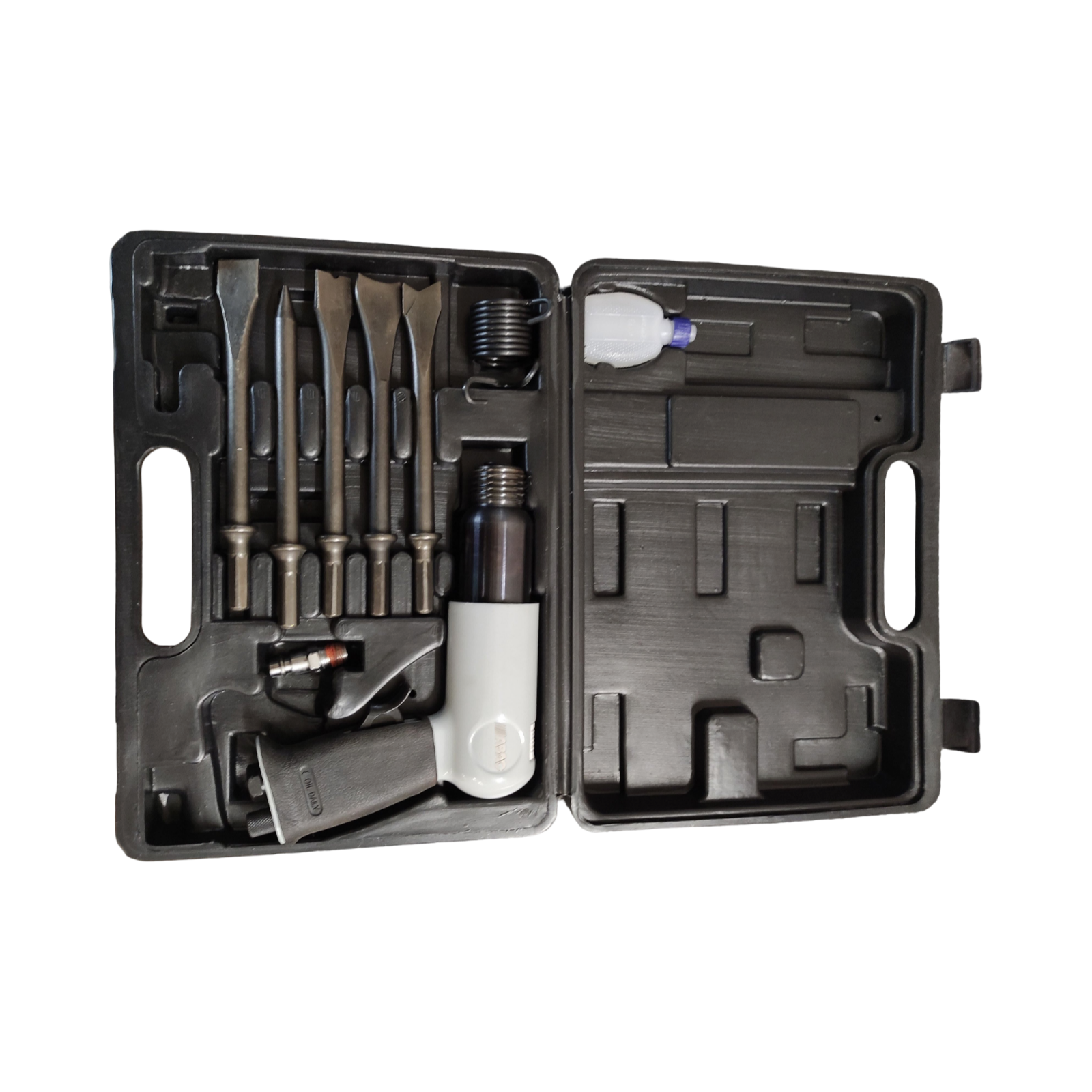 ABAC G-475 Pneumatik Abbruchhammer Meißel Set Koffer Zubehör