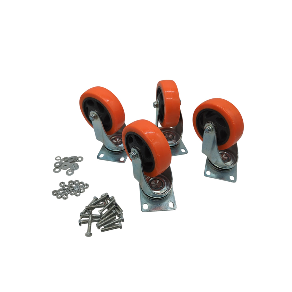 Möbelrollen 4 Stück 100mm 360° Drehung Tragkraft 360kg Schrauben